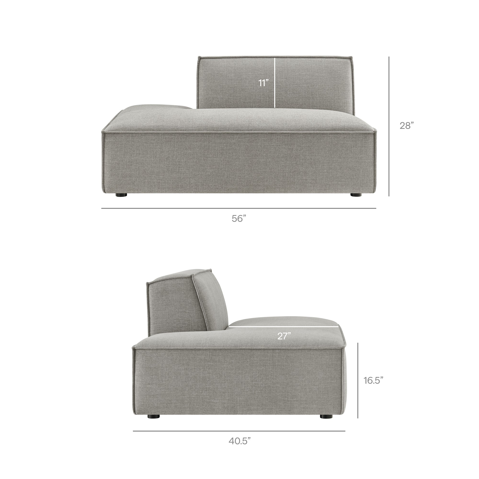 Modway EEI-7415 Restore 6-Piece Performance Fabric Upholstered U-Shaped Sectional Sofa