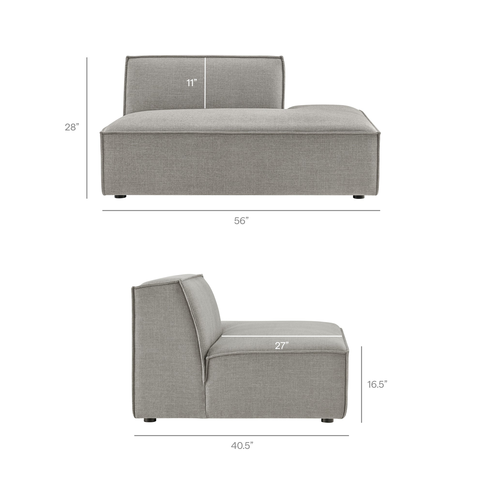 Modway EEI-7415 Restore 6-Piece Performance Fabric Upholstered U-Shaped Sectional Sofa
