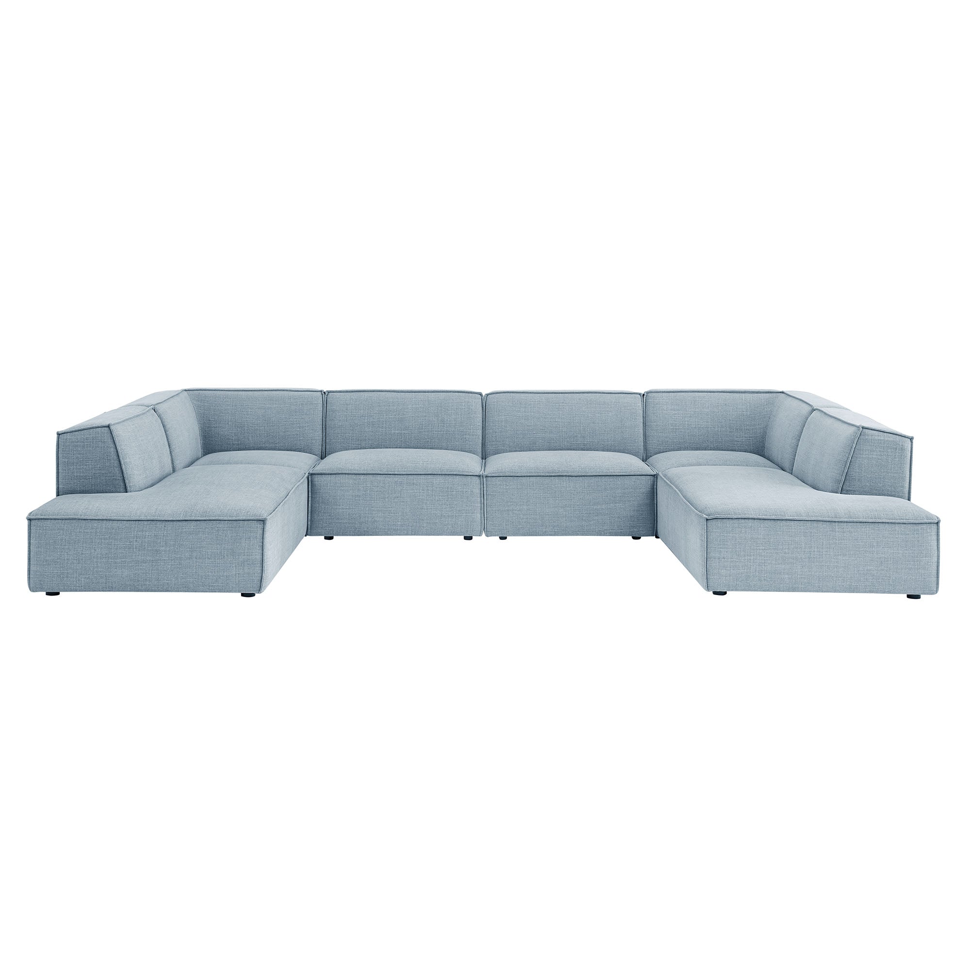 Modway EEI-7415 Restore 6-Piece Performance Fabric Upholstered U-Shaped Sectional Sofa