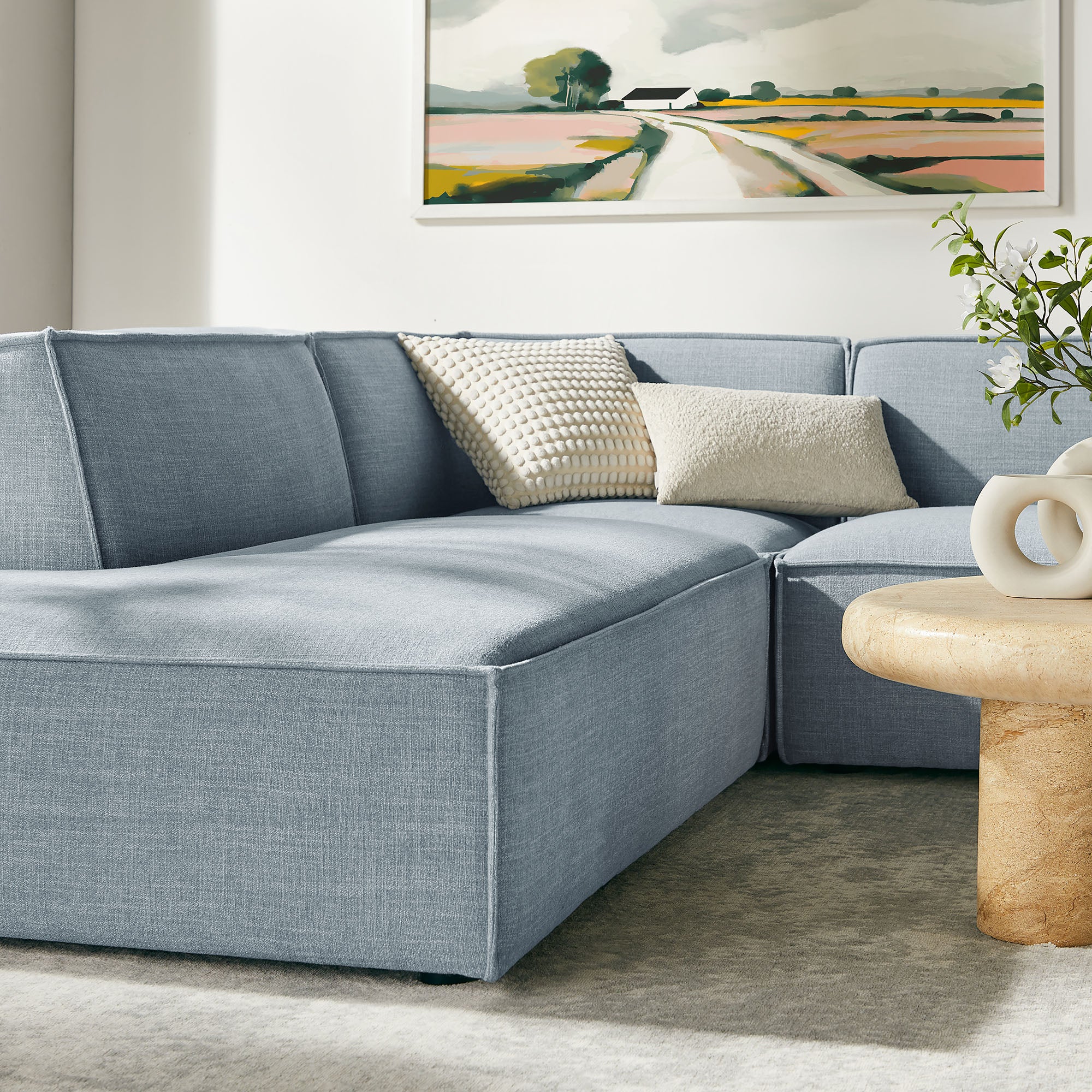 Modway EEI-7415 Restore 6-Piece Performance Fabric Upholstered U-Shaped Sectional Sofa