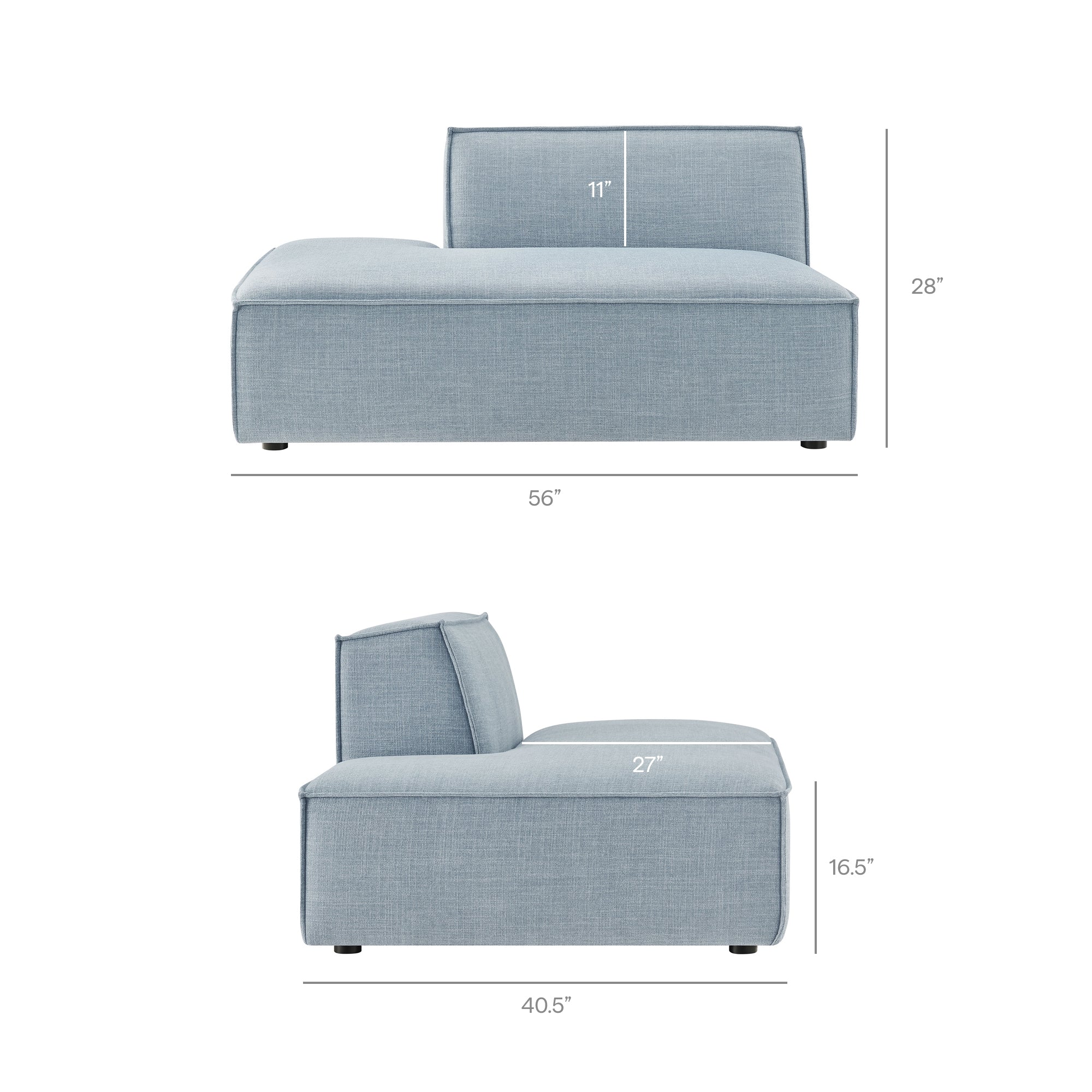 Modway EEI-7415 Restore 6-Piece Performance Fabric Upholstered U-Shaped Sectional Sofa
