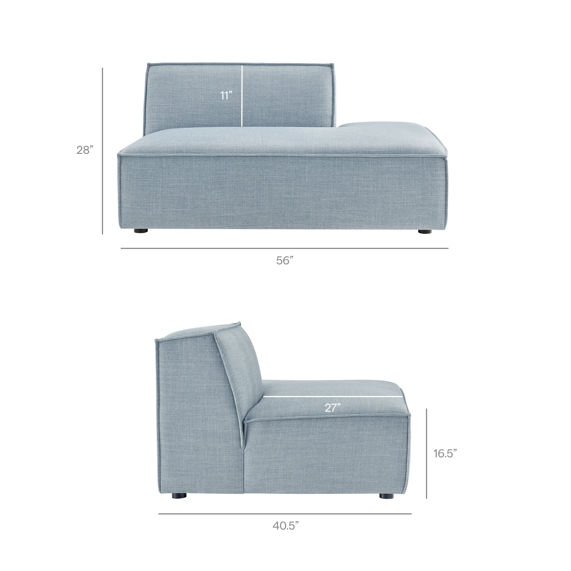 Modway EEI-7415 Restore 6-Piece Performance Fabric Upholstered U-Shaped Sectional Sofa