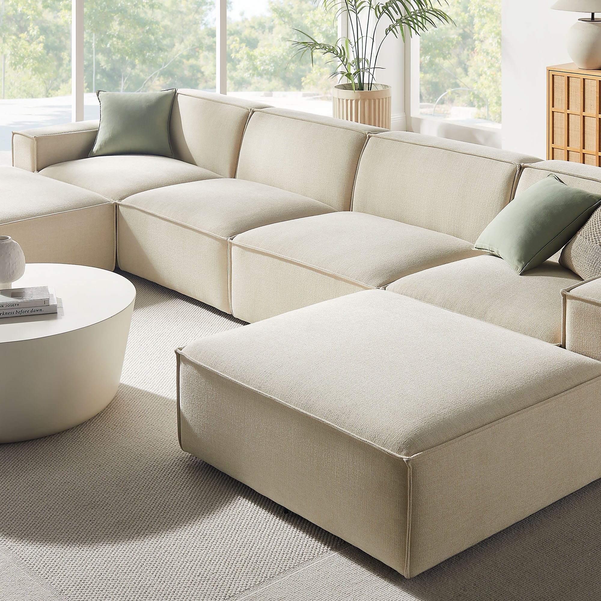 Modway EEI-7417 Restore 6-Piece Performance Fabric Upholstered Modular Sectional Sofa