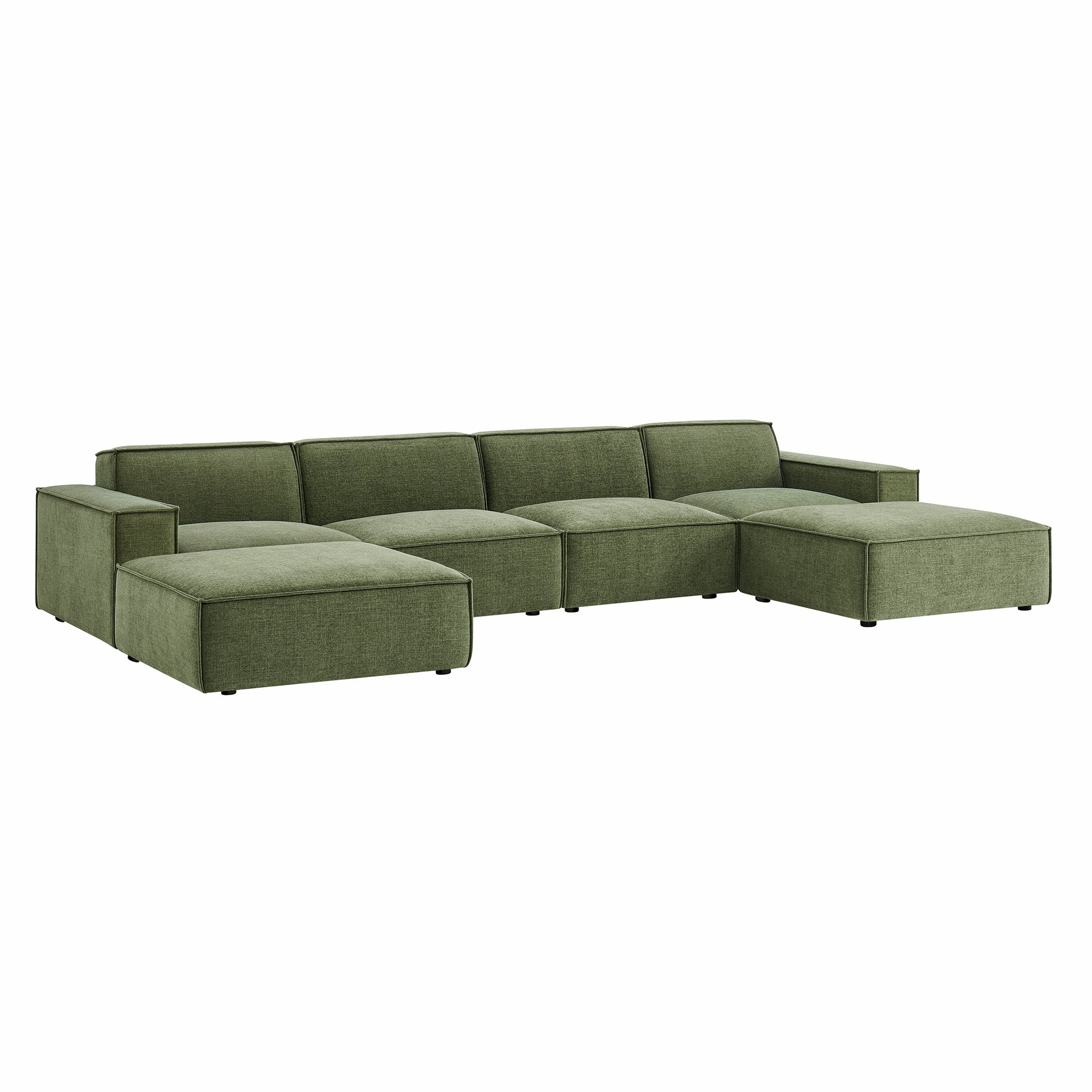 Modway EEI-7417 Restore 6-Piece Performance Fabric Upholstered Modular Sectional Sofa