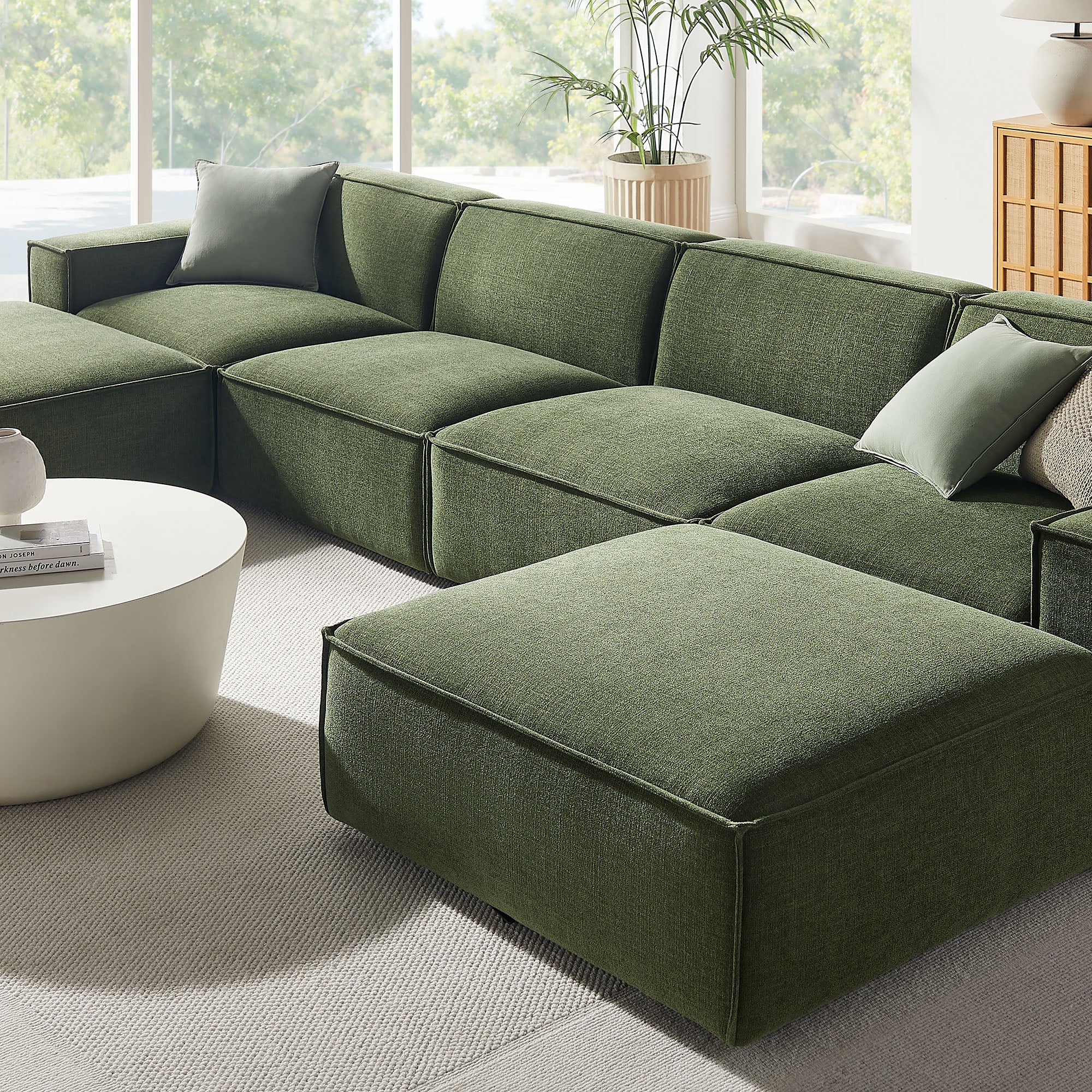 Modway EEI-7417 Restore 6-Piece Performance Fabric Upholstered Modular Sectional Sofa