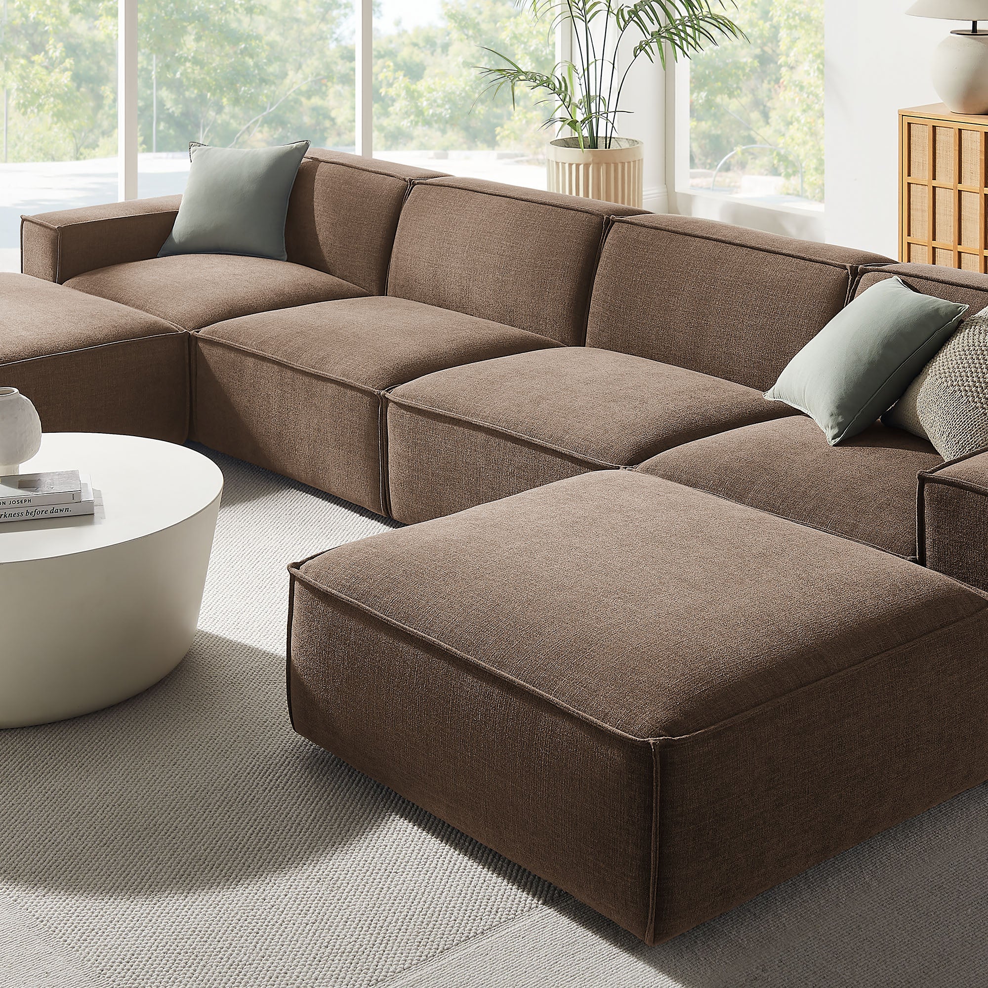Modway EEI-7417 Restore 6-Piece Performance Fabric Upholstered Modular Sectional Sofa