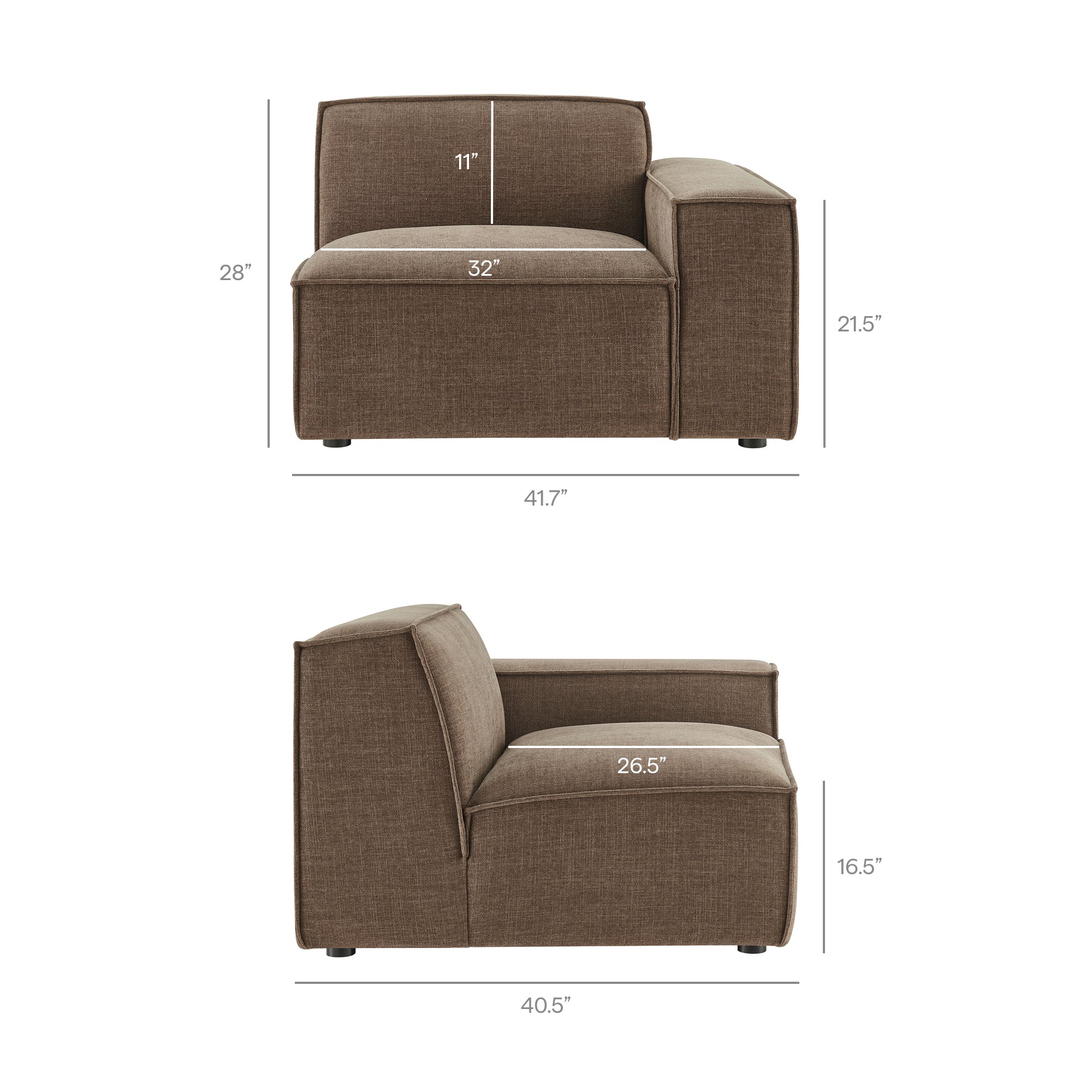 Modway EEI-7417 Restore 6-Piece Performance Fabric Upholstered Modular Sectional Sofa