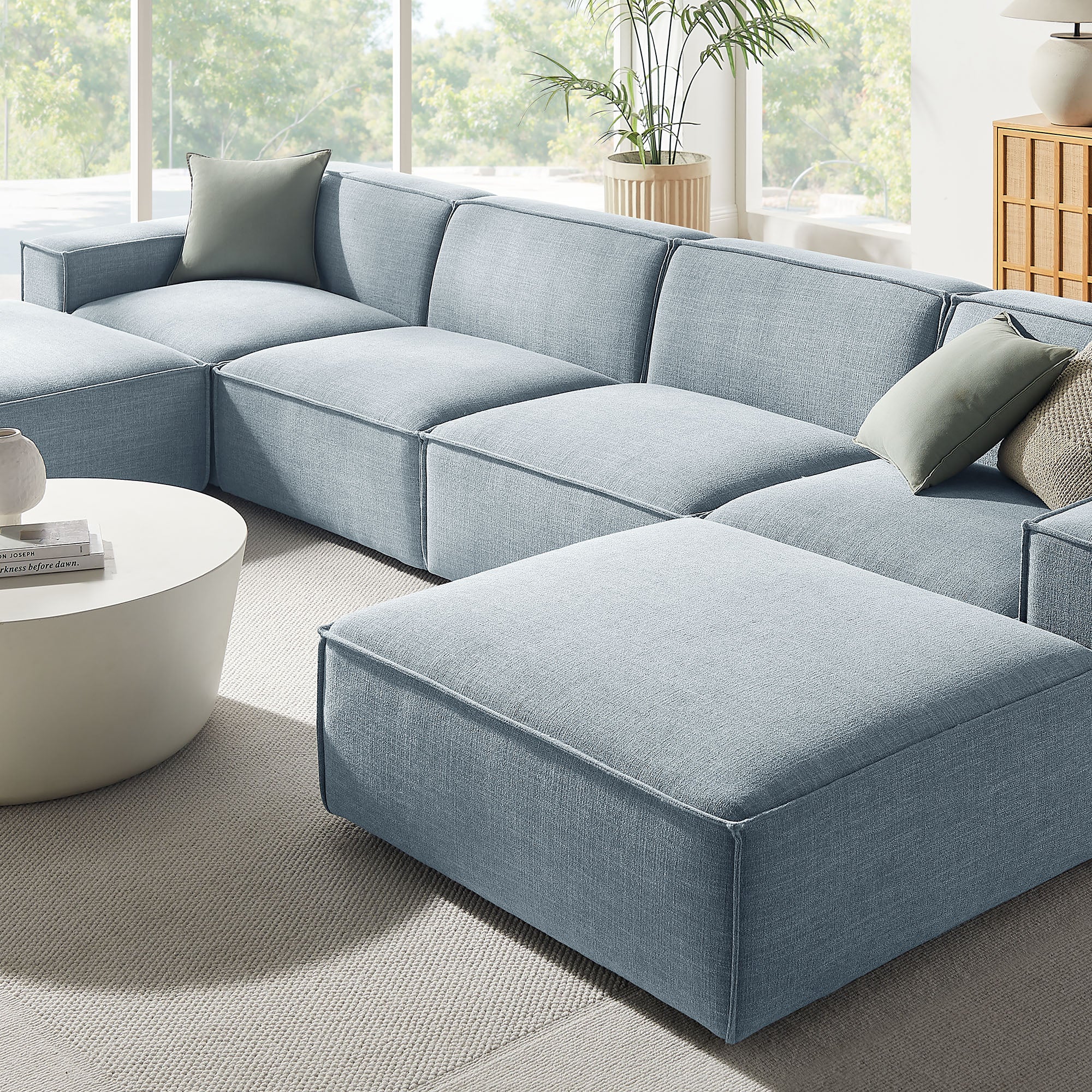 Modway EEI-7417 Restore 6-Piece Performance Fabric Upholstered Modular Sectional Sofa
