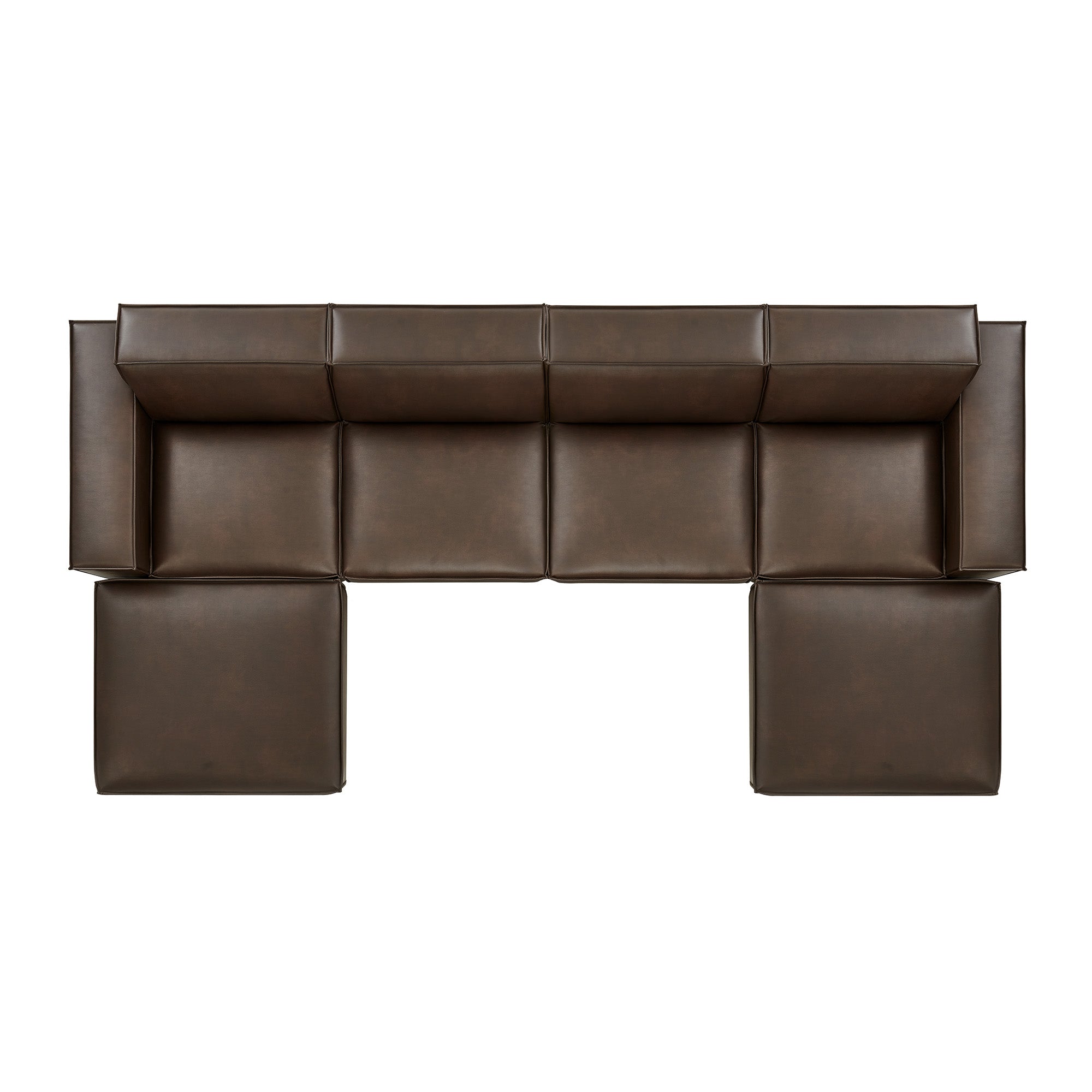 Modway EEI-7418 Restore 6-Piece Vegan Leather Modular Sectional Sofa