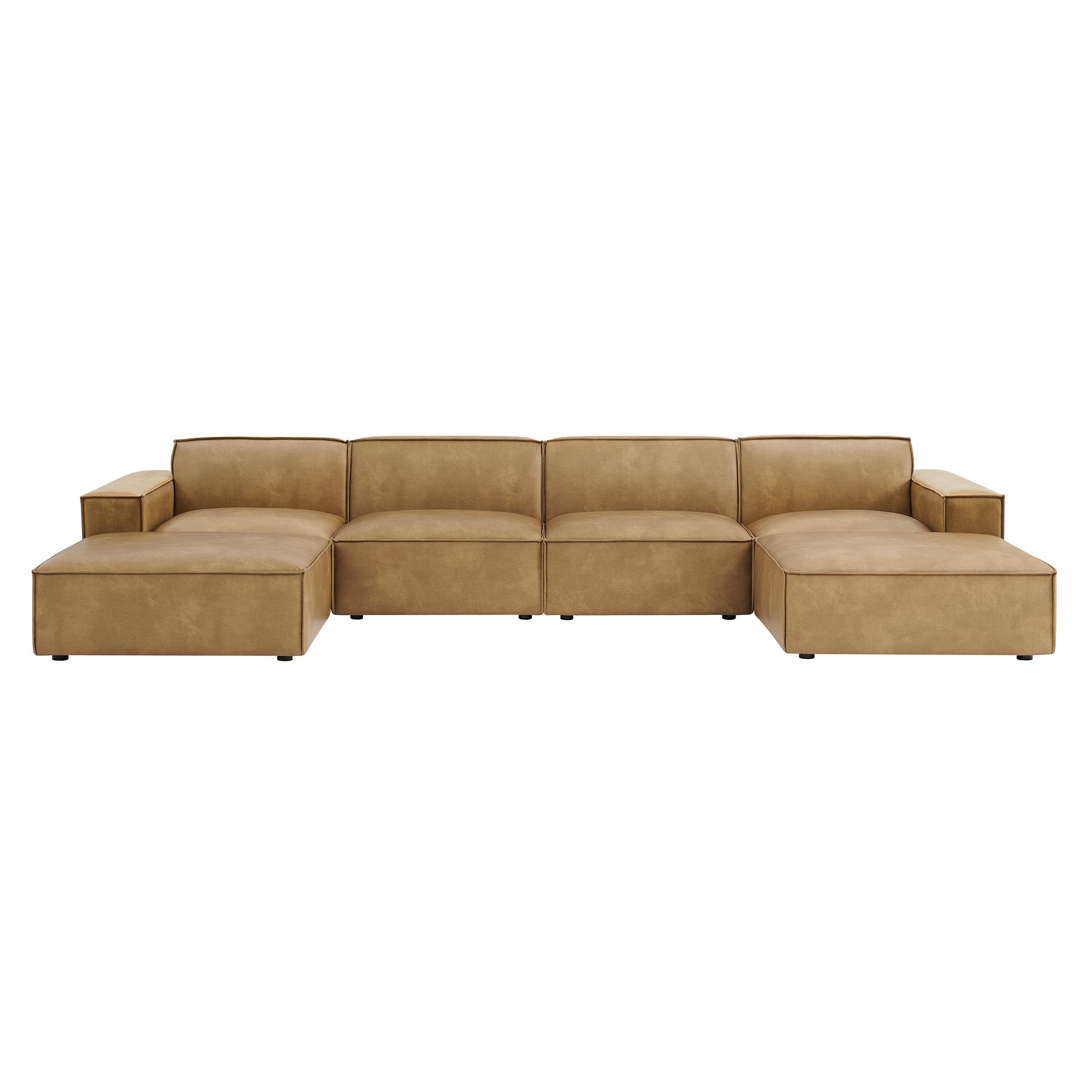 Modway EEI-7418 Restore 6-Piece Vegan Leather Modular Sectional Sofa