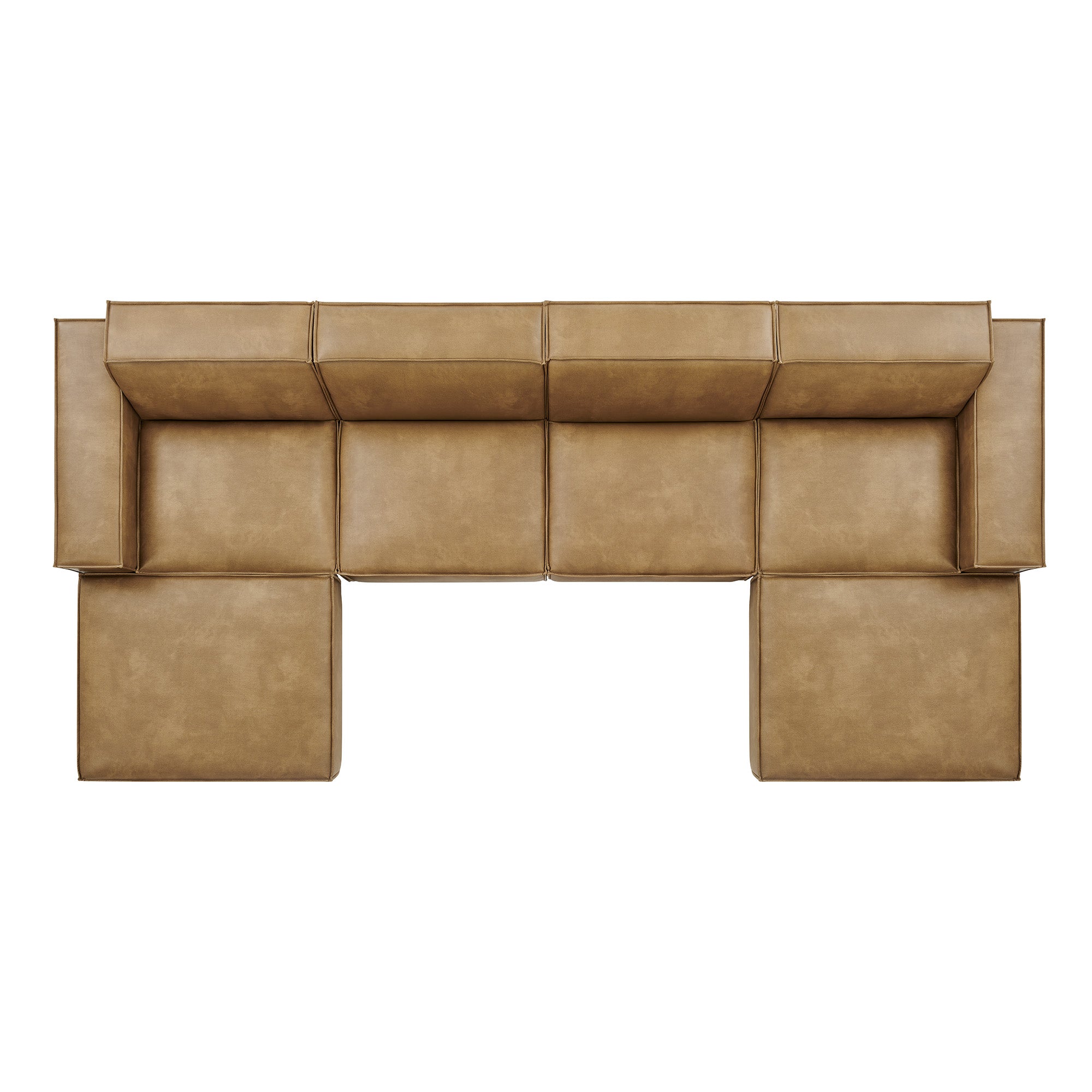 Modway EEI-7418 Restore 6-Piece Vegan Leather Modular Sectional Sofa