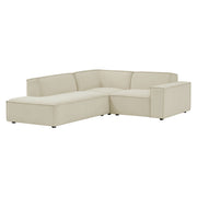Modway EEI-7419 Restore 3-Piece Performance Fabric Upholstered Modular L-Shaped Sectional Sofa