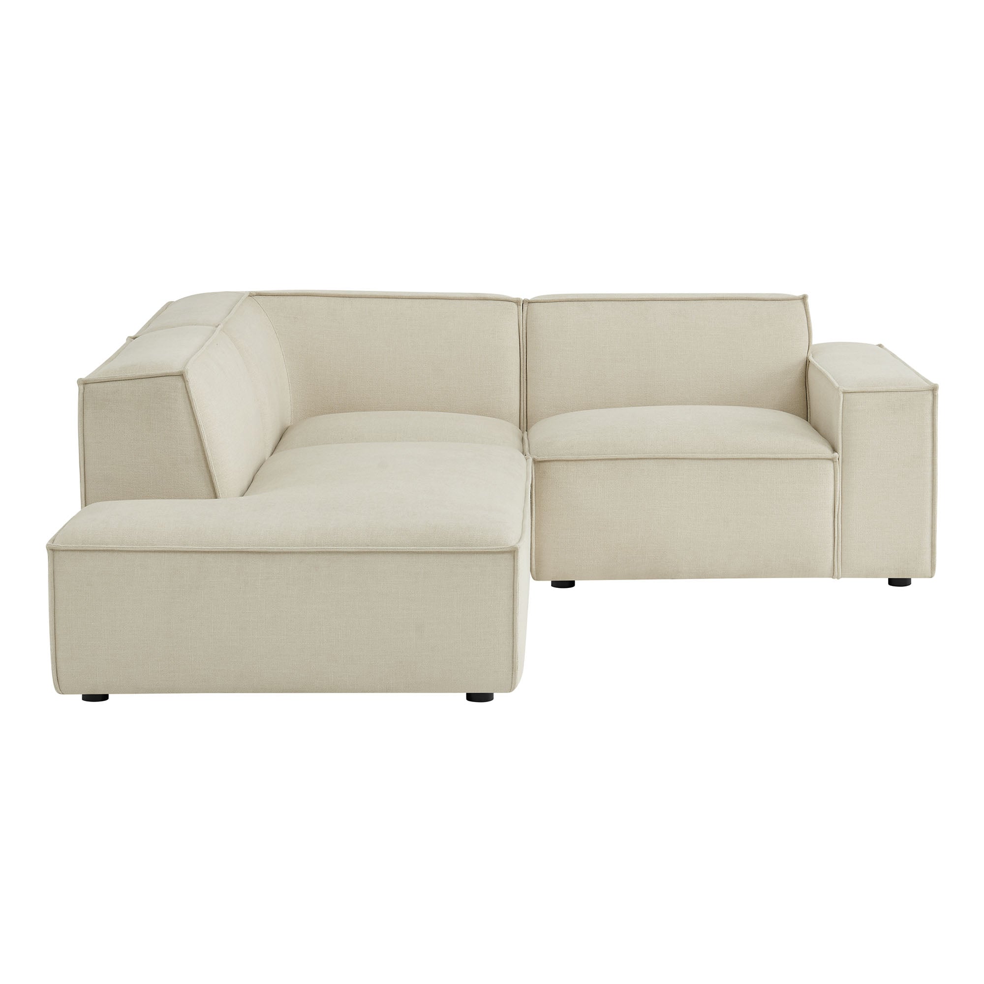 Modway EEI-7419 Restore 3-Piece Performance Fabric Upholstered Modular L-Shaped Sectional Sofa
