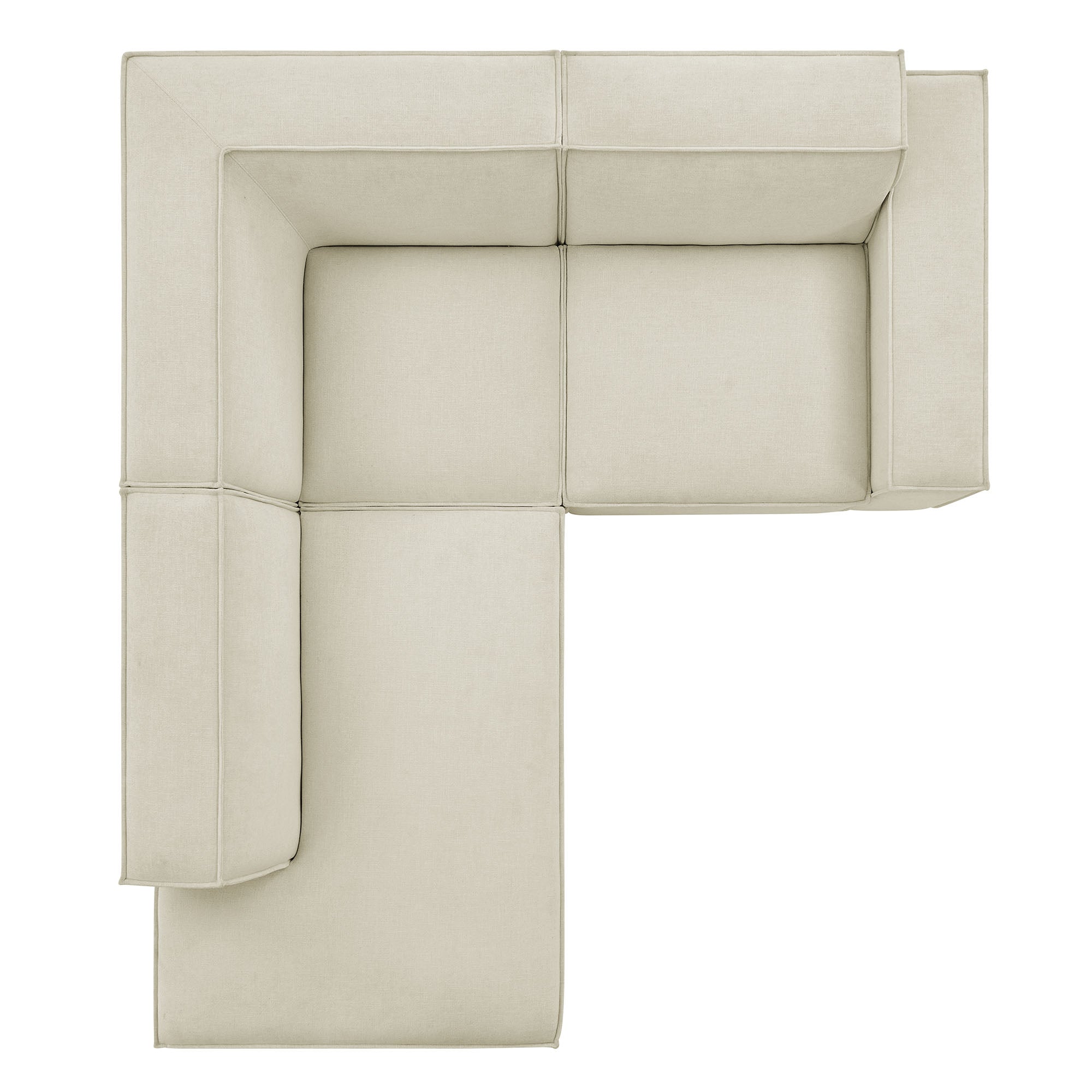 Modway EEI-7419 Restore 3-Piece Performance Fabric Upholstered Modular L-Shaped Sectional Sofa