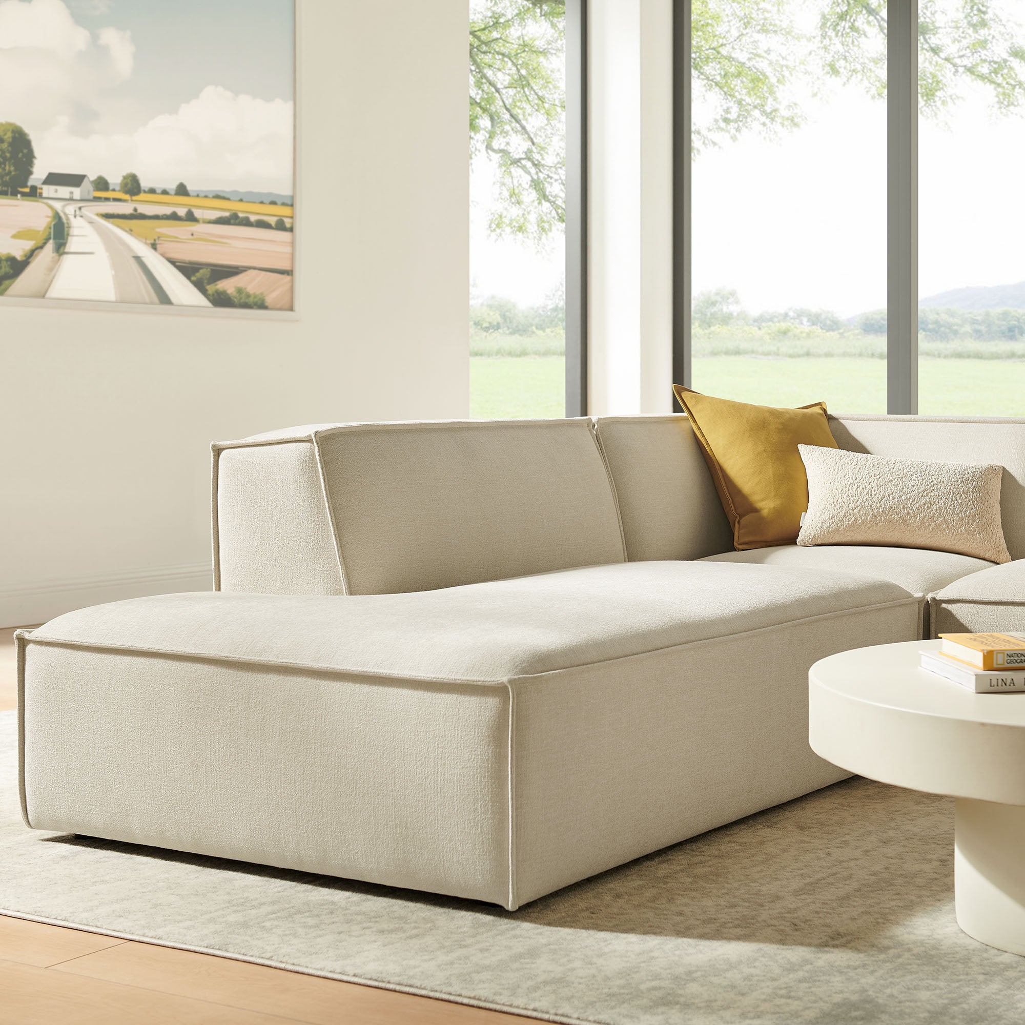 Modway EEI-7419 Restore 3-Piece Performance Fabric Upholstered Modular L-Shaped Sectional Sofa