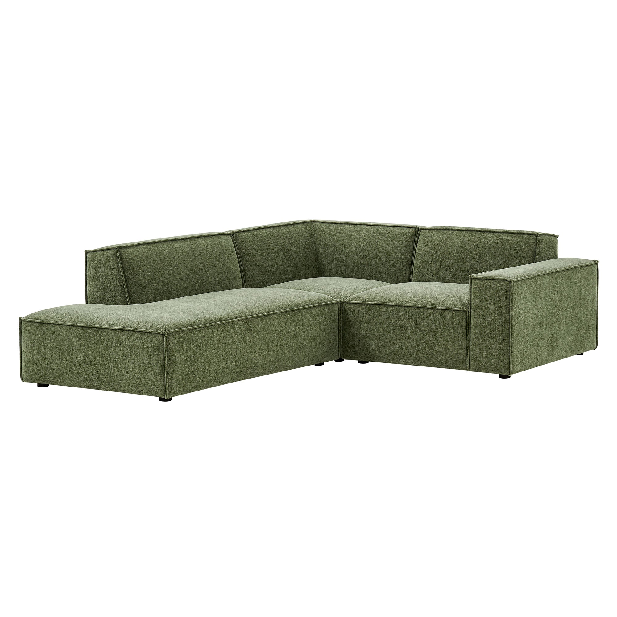 Modway EEI-7419 Restore 3-Piece Performance Fabric Upholstered Modular L-Shaped Sectional Sofa