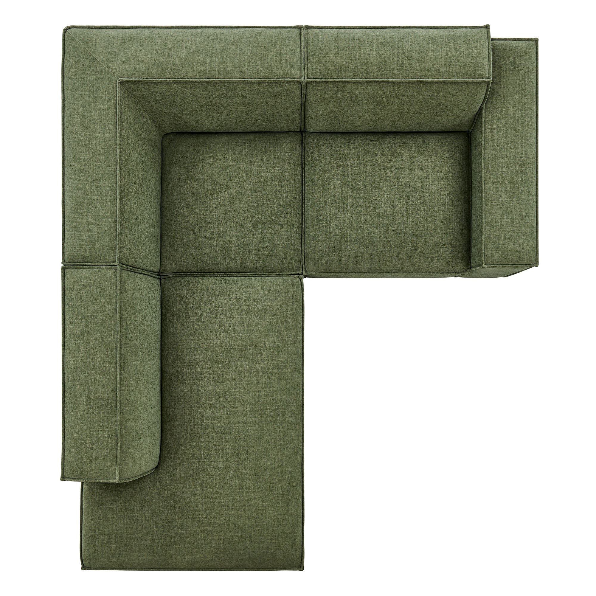Modway EEI-7419 Restore 3-Piece Performance Fabric Upholstered Modular L-Shaped Sectional Sofa