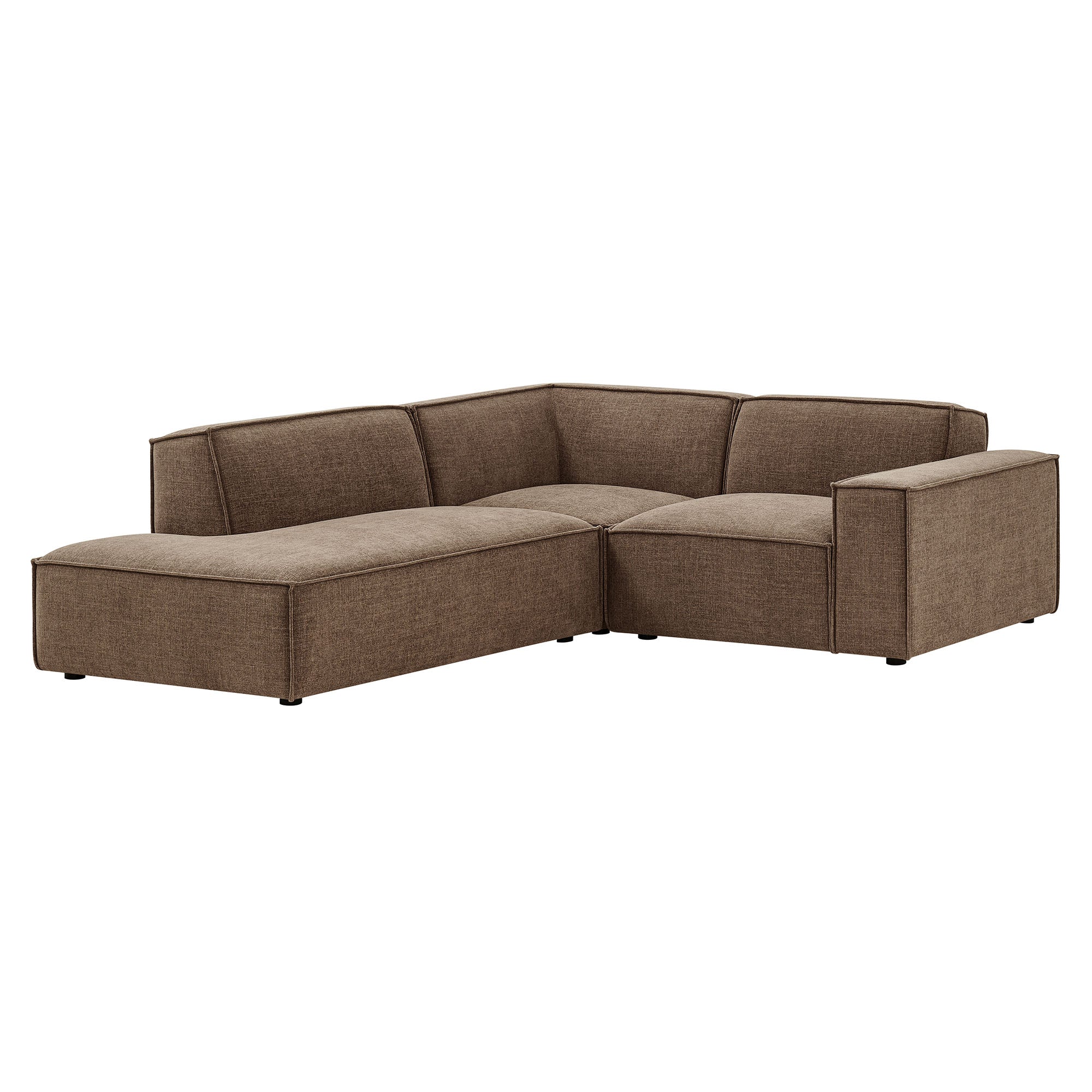 Modway EEI-7419 Restore 3-Piece Performance Fabric Upholstered Modular L-Shaped Sectional Sofa
