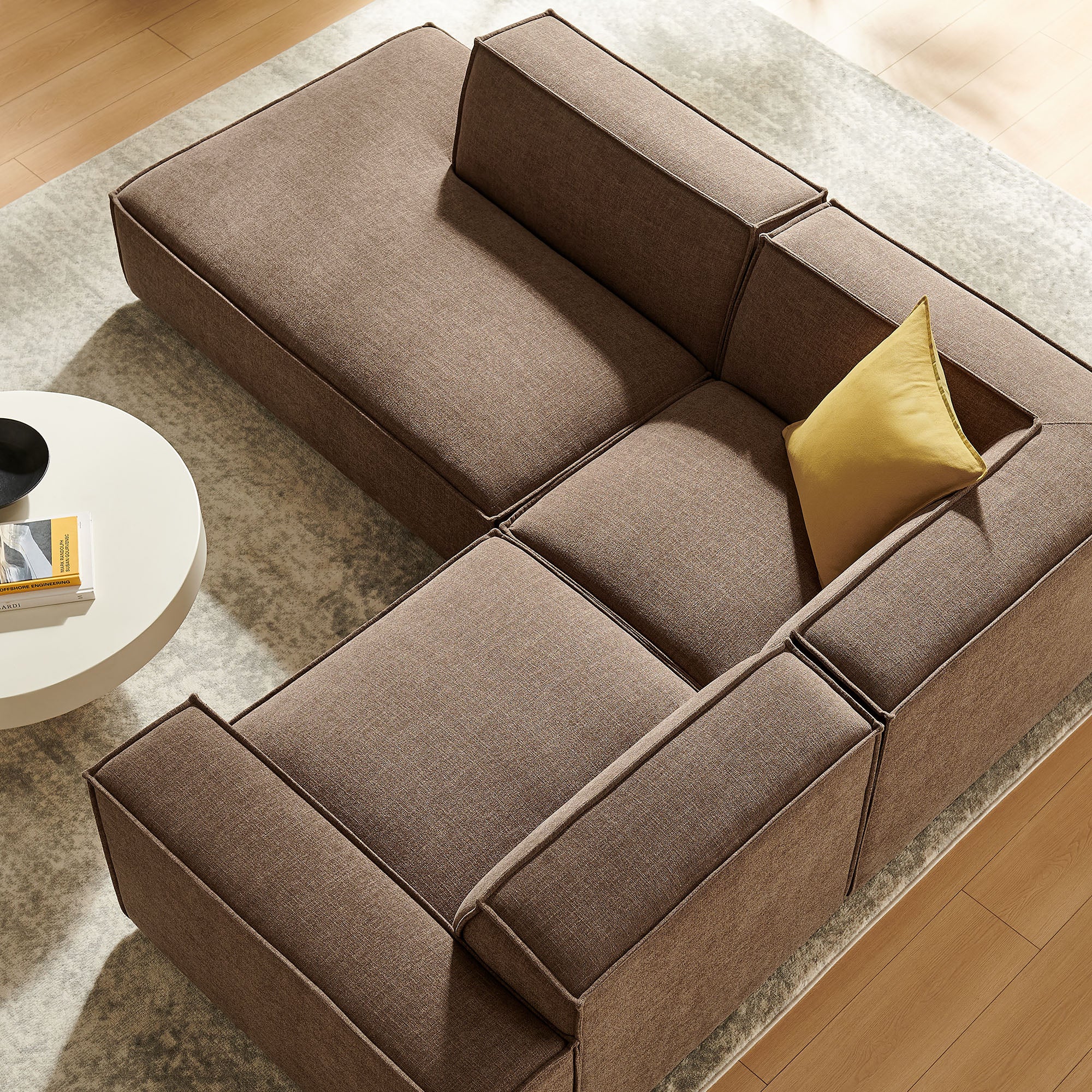 Modway EEI-7419 Restore 3-Piece Performance Fabric Upholstered Modular L-Shaped Sectional Sofa