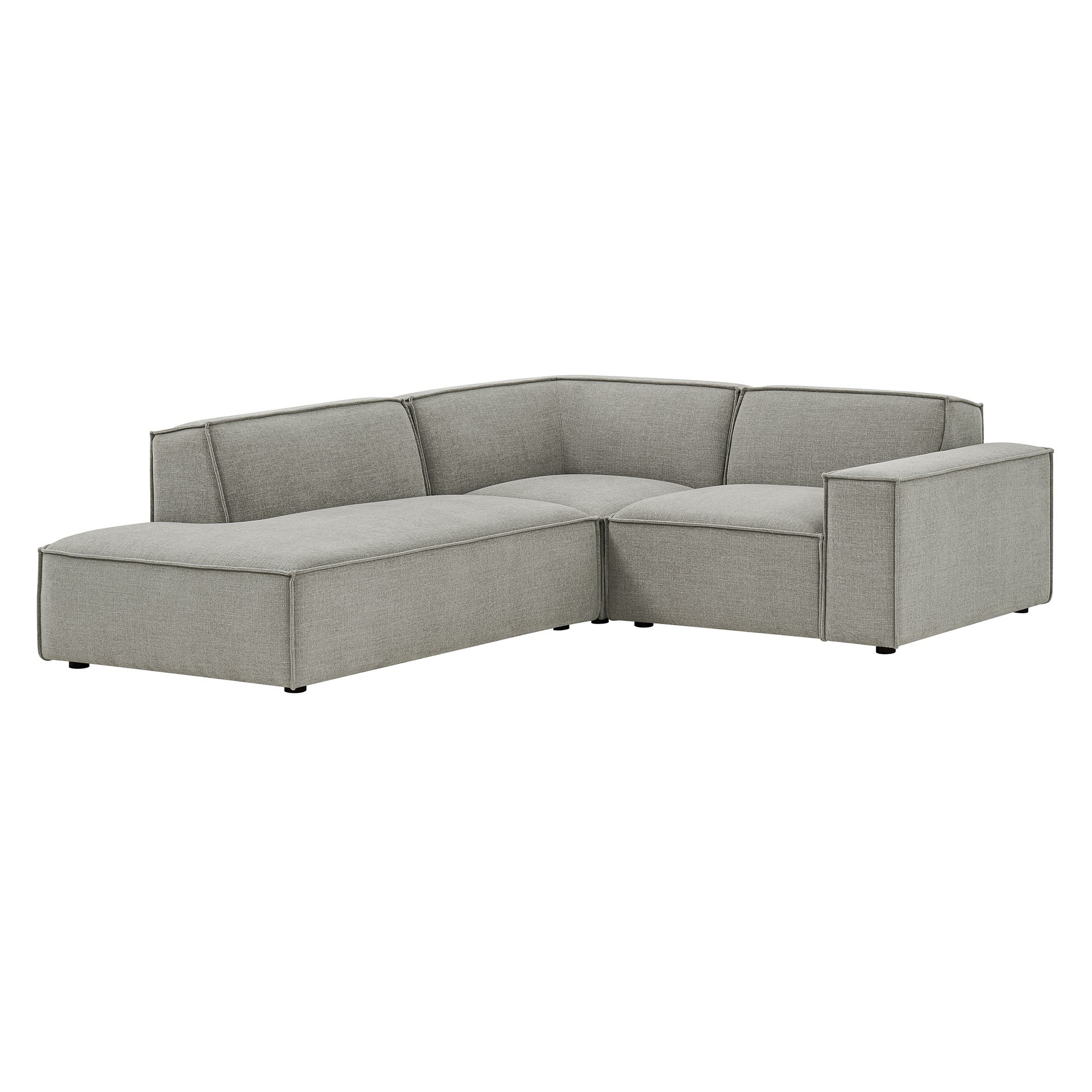 Modway EEI-7419 Restore 3-Piece Performance Fabric Upholstered Modular L-Shaped Sectional Sofa