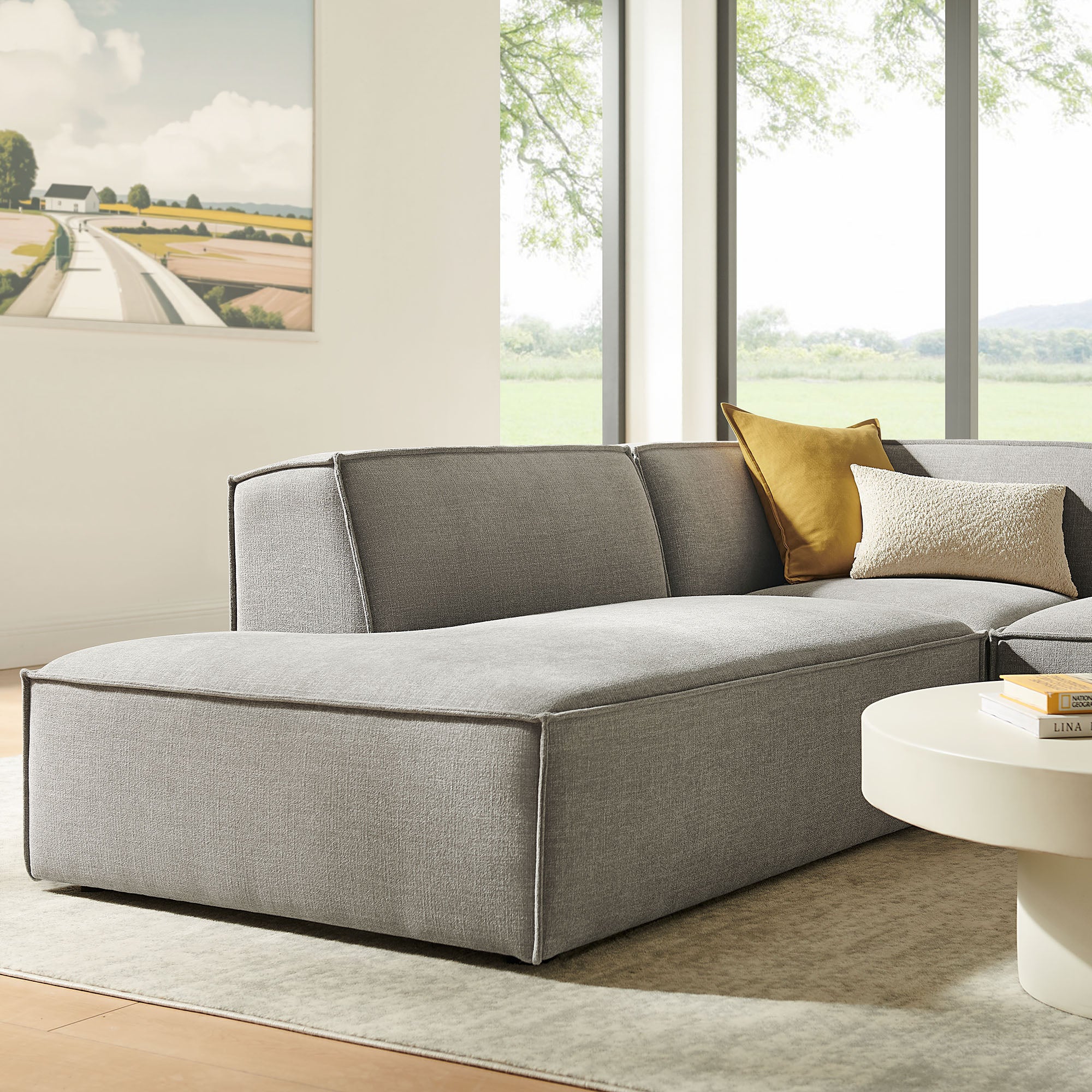 Modway EEI-7419 Restore 3-Piece Performance Fabric Upholstered Modular L-Shaped Sectional Sofa