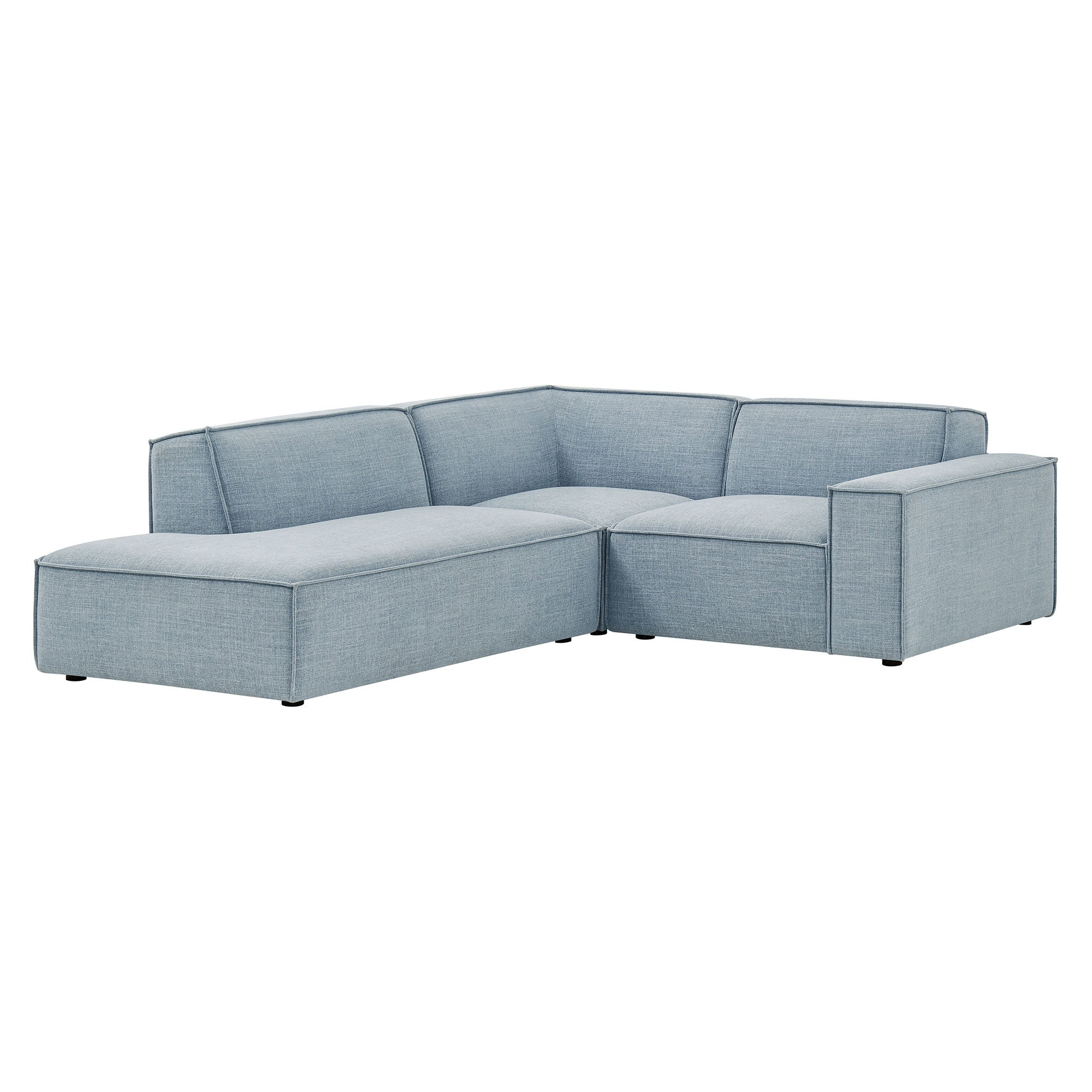 Modway EEI-7419 Restore 3-Piece Performance Fabric Upholstered Modular L-Shaped Sectional Sofa