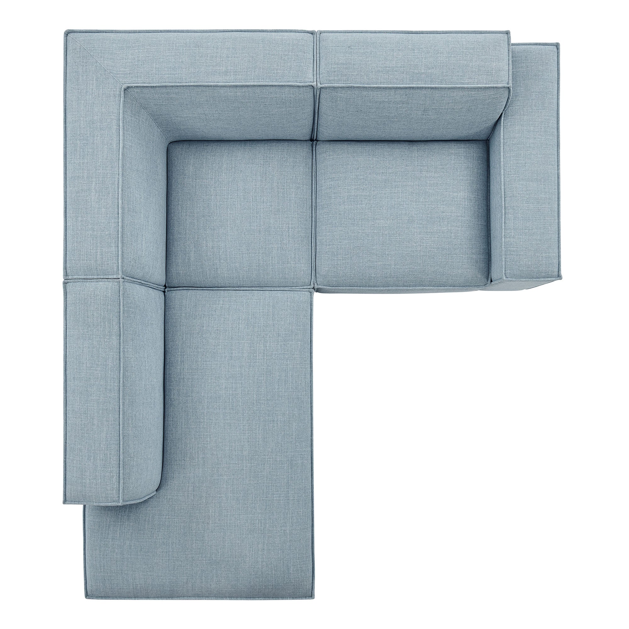 Modway EEI-7419 Restore 3-Piece Performance Fabric Upholstered Modular L-Shaped Sectional Sofa