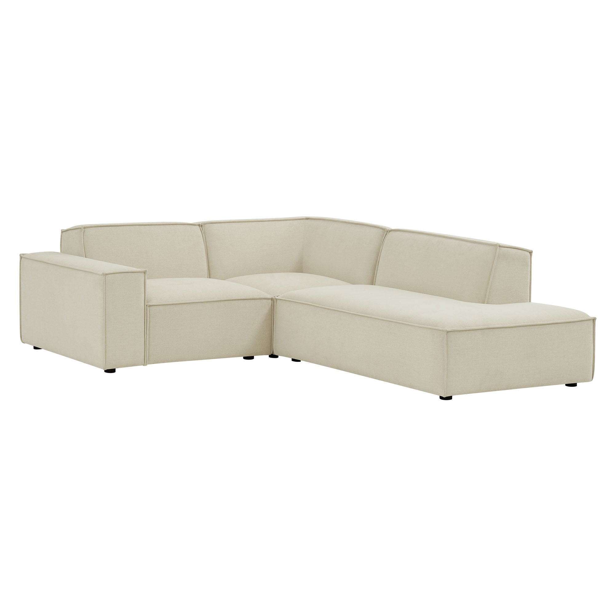 Modway EEI-7421 Restore 3-Piece Performance Fabric Upholstered Modular L-Shaped Sectional Sofa