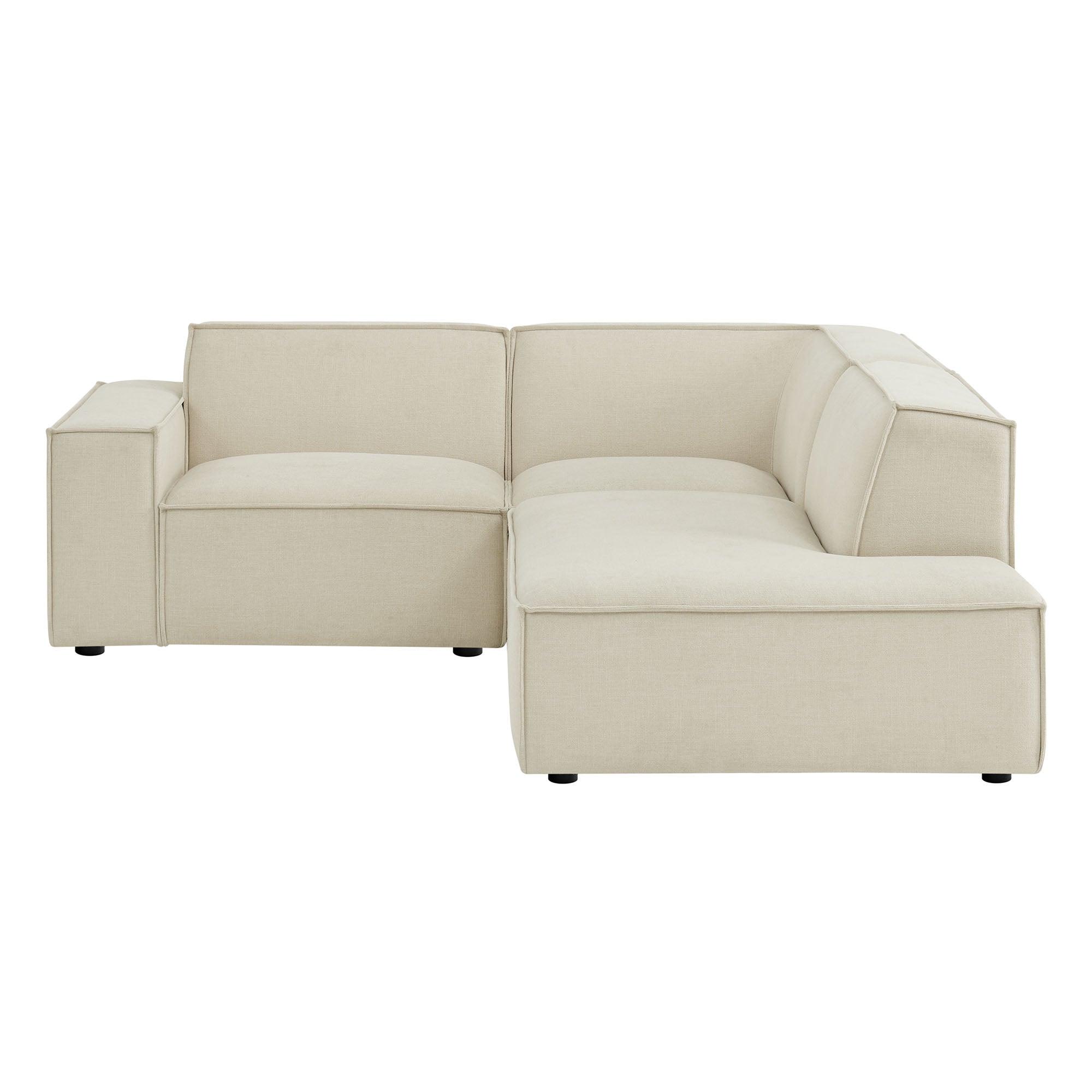 Modway EEI-7421 Restore 3-Piece Performance Fabric Upholstered Modular L-Shaped Sectional Sofa