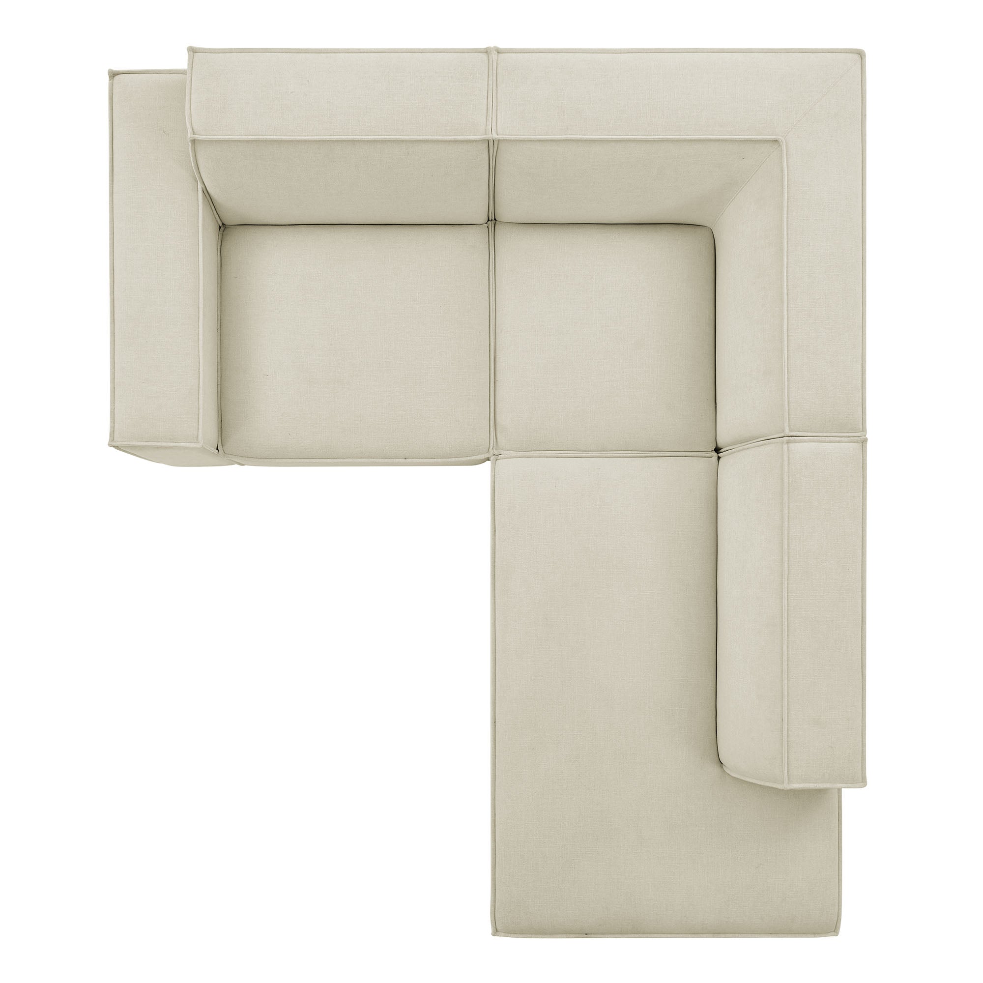 Modway EEI-7421 Restore 3-Piece Performance Fabric Upholstered Modular L-Shaped Sectional Sofa