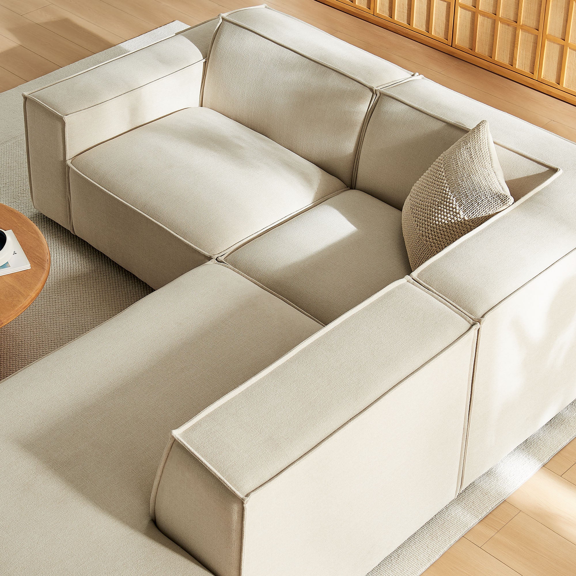 Modway EEI-7421 Restore 3-Piece Performance Fabric Upholstered Modular L-Shaped Sectional Sofa