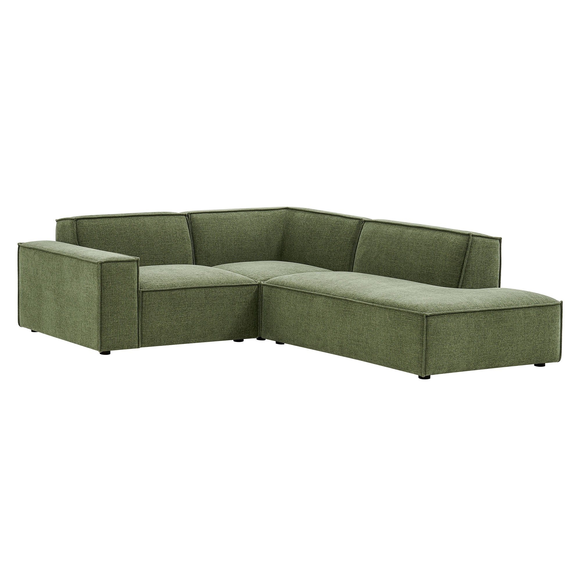 Modway EEI-7421 Restore 3-Piece Performance Fabric Upholstered Modular L-Shaped Sectional Sofa