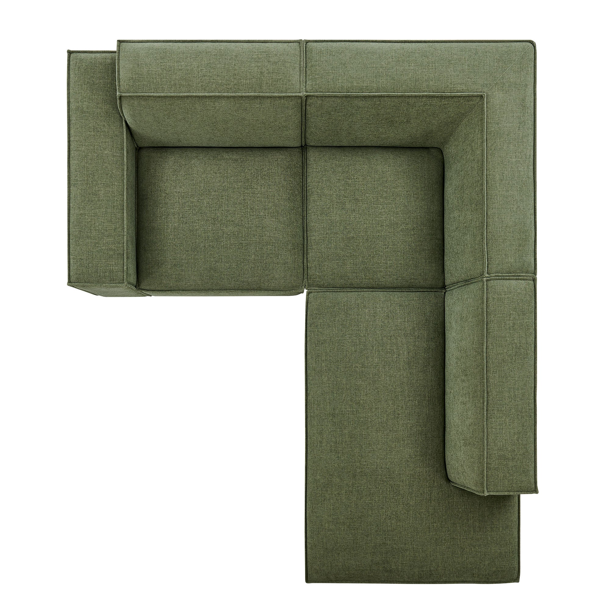 Modway EEI-7421 Restore 3-Piece Performance Fabric Upholstered Modular L-Shaped Sectional Sofa