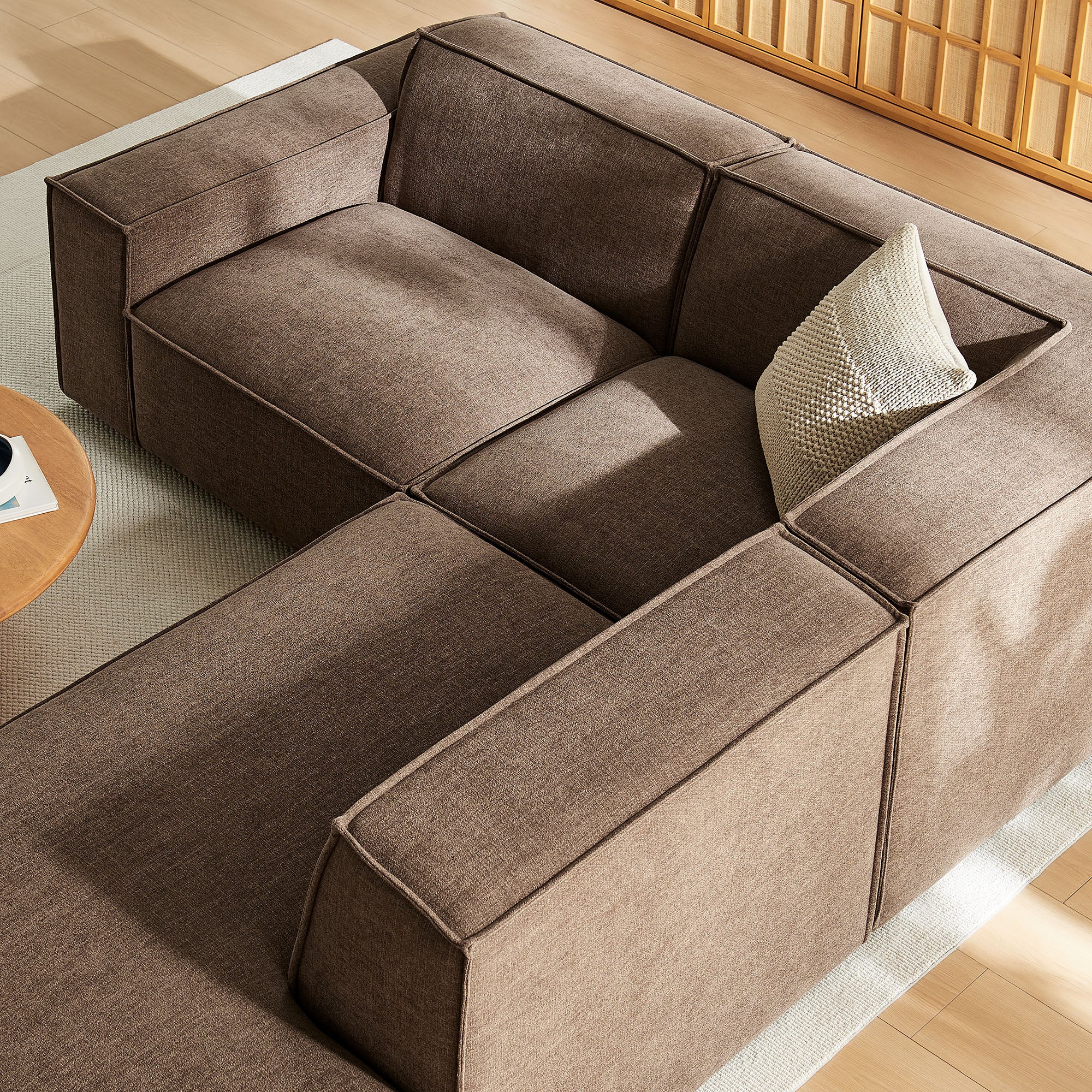 Modway EEI-7421 Restore 3-Piece Performance Fabric Upholstered Modular L-Shaped Sectional Sofa