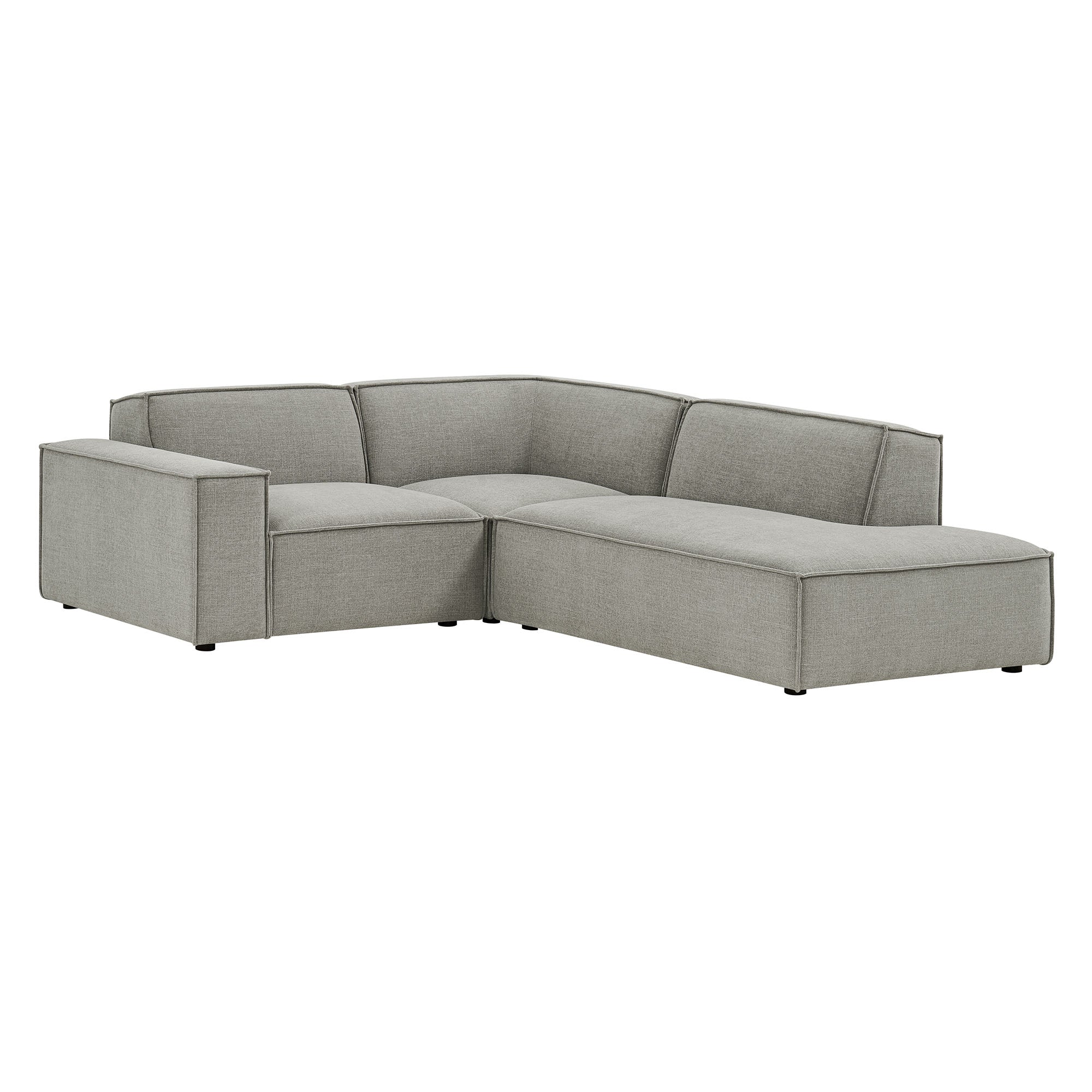 Modway EEI-7421 Restore 3-Piece Performance Fabric Upholstered Modular L-Shaped Sectional Sofa