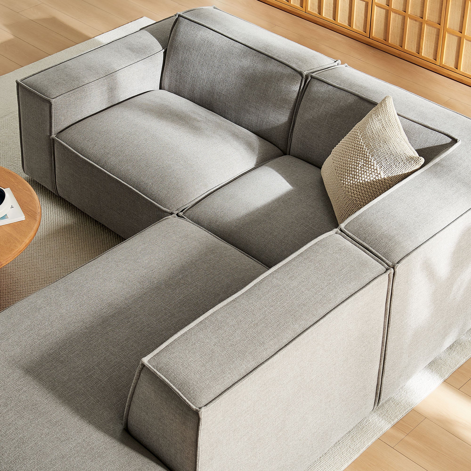 Modway EEI-7421 Restore 3-Piece Performance Fabric Upholstered Modular L-Shaped Sectional Sofa