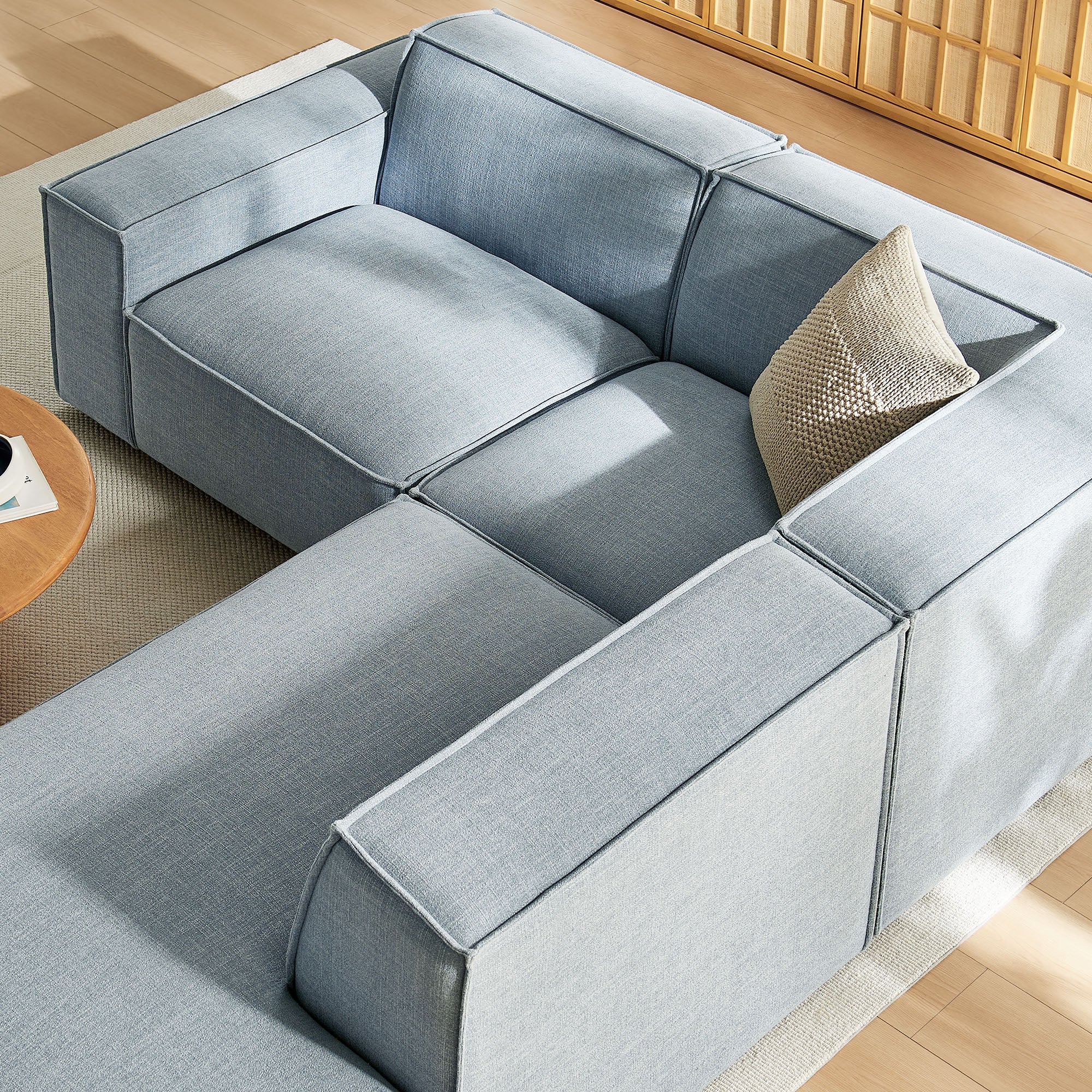 Modway EEI-7421 Restore 3-Piece Performance Fabric Upholstered Modular L-Shaped Sectional Sofa