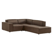 Modway EEI-7422 Restore 3-Piece Vegan Leather Modular L-Shaped Sectional Sofa