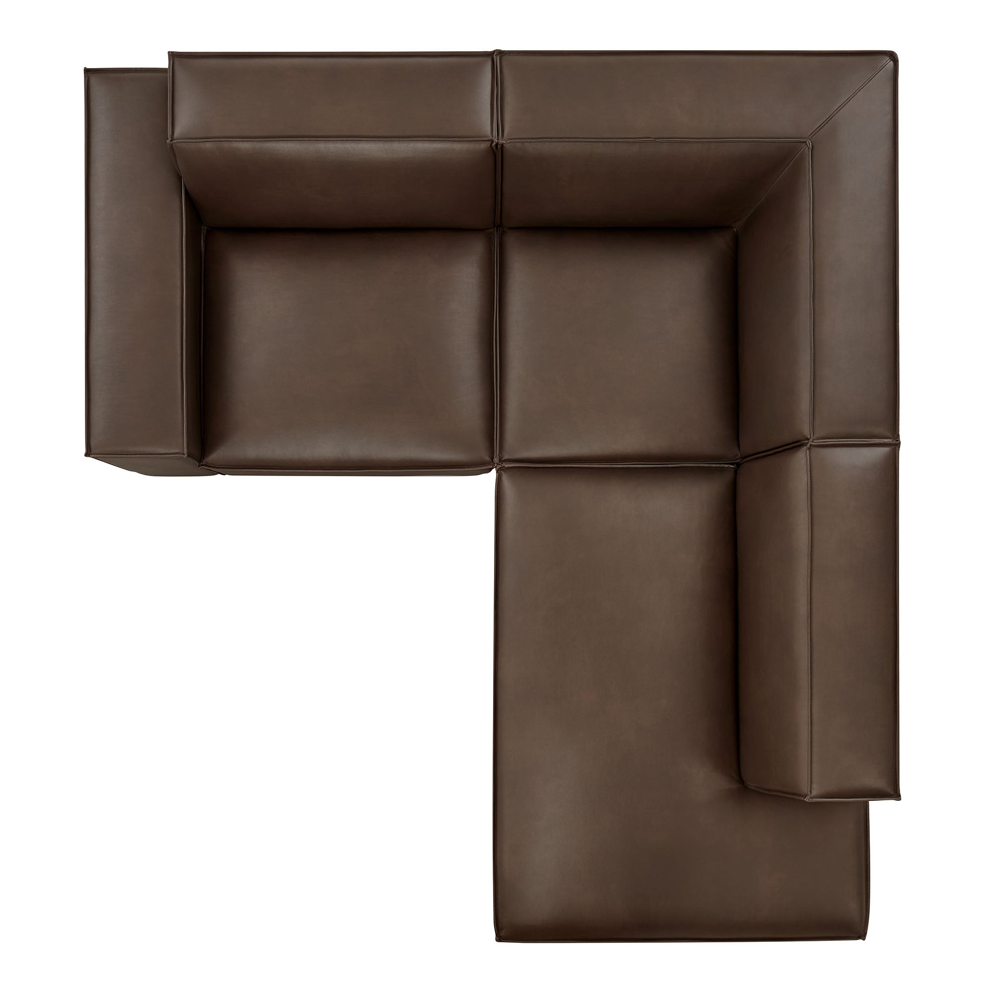 Modway EEI-7422 Restore 3-Piece Vegan Leather Modular L-Shaped Sectional Sofa