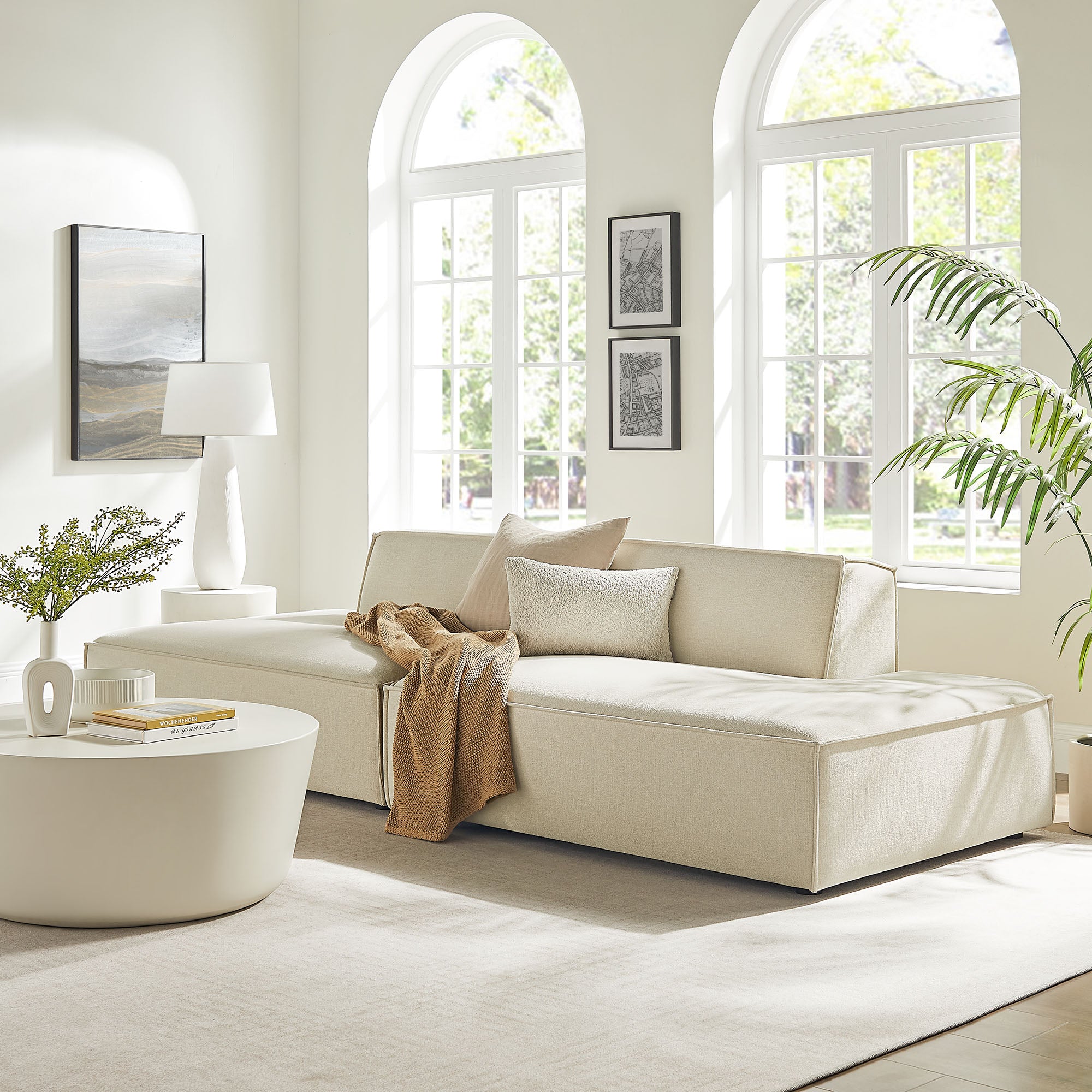 Modway EEI-7423 Restore 2-Piece Performance Fabric Upholstered Modular Loveseat