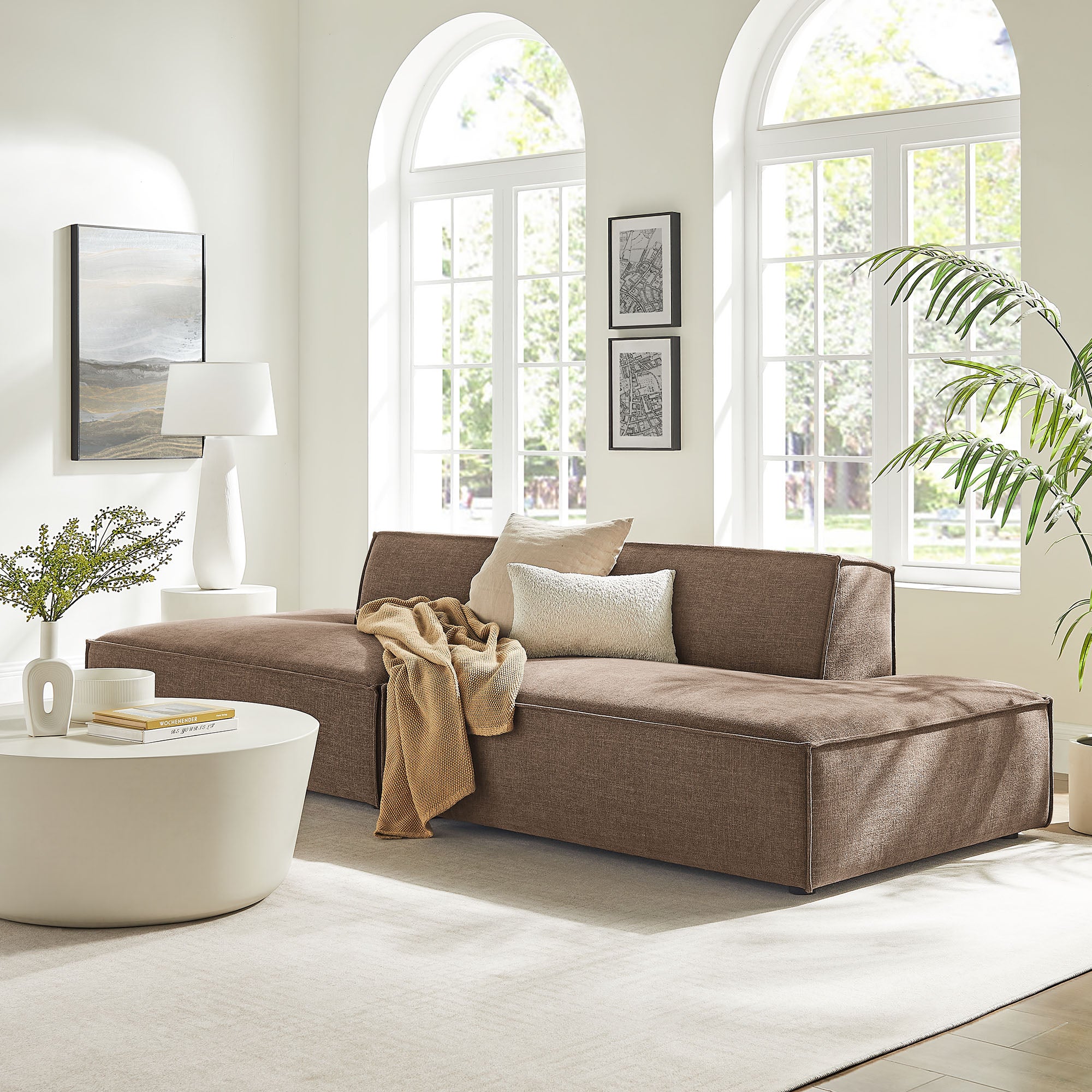Modway EEI-7423 Restore 2-Piece Performance Fabric Upholstered Modular Loveseat
