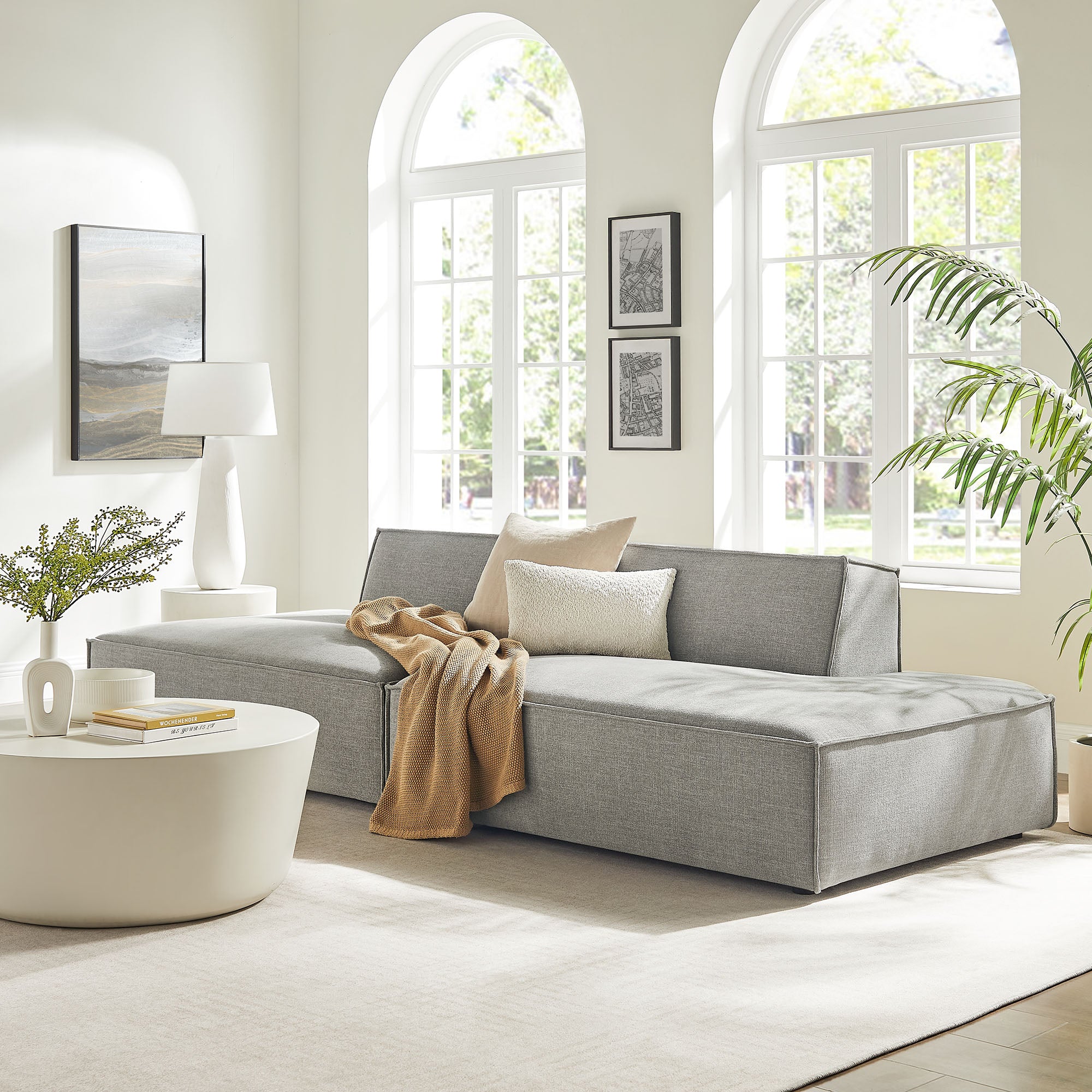 Modway EEI-7423 Restore 2-Piece Performance Fabric Upholstered Modular Loveseat
