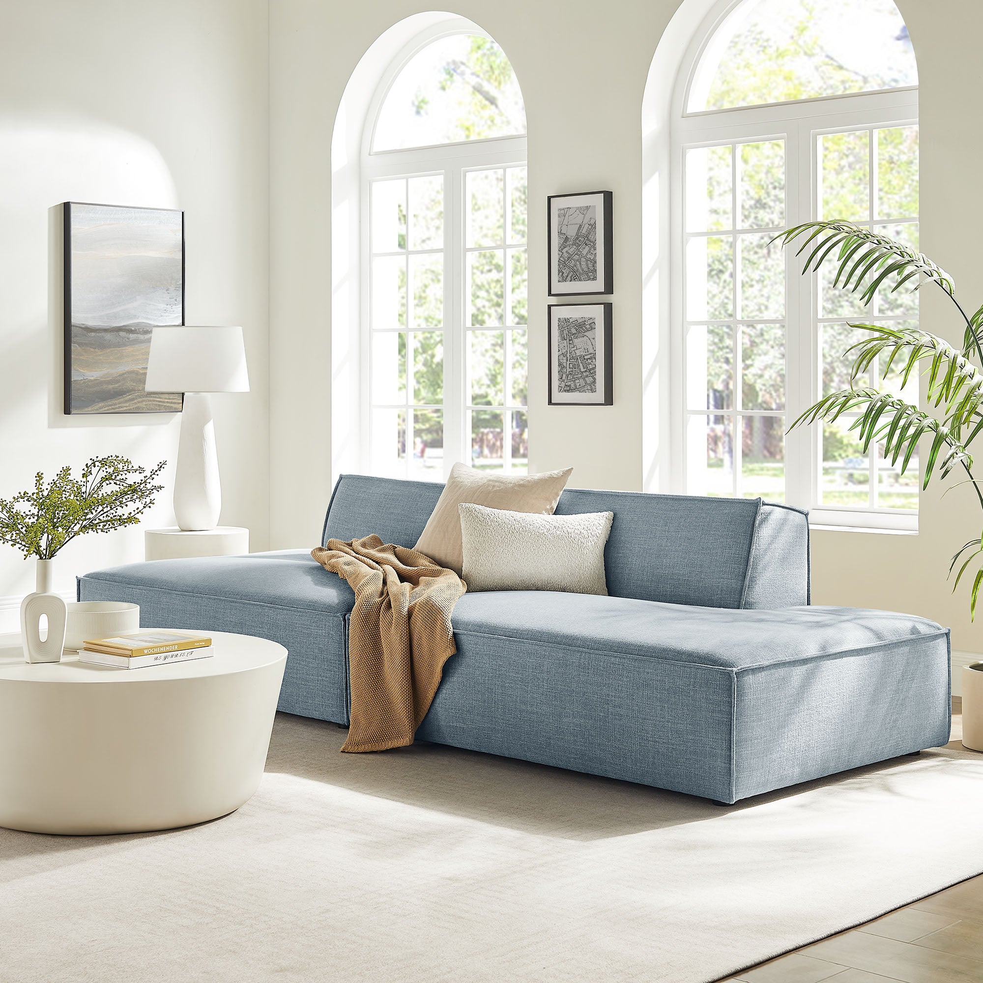 Modway EEI-7423 Restore 2-Piece Performance Fabric Upholstered Modular Loveseat