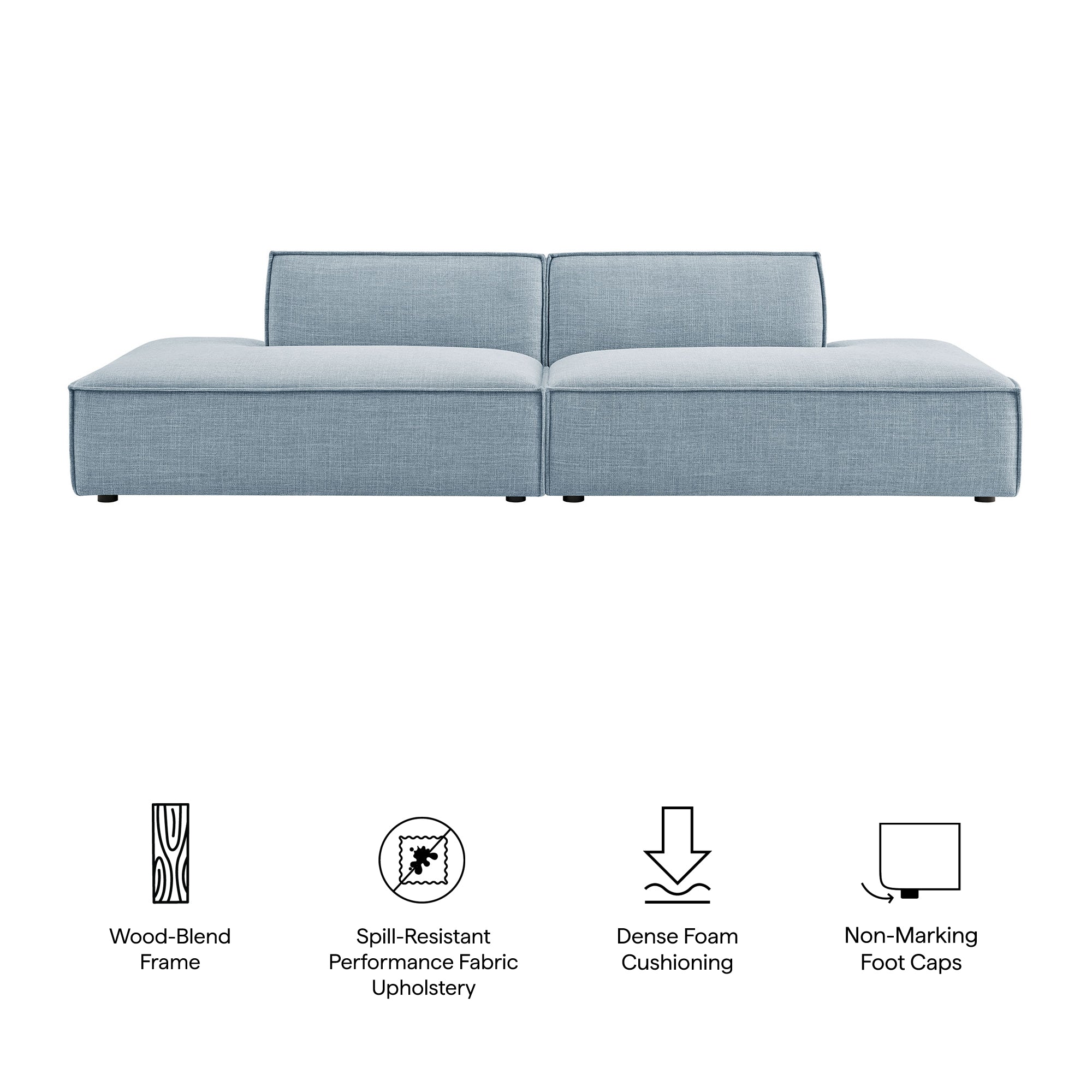 Modway EEI-7423 Restore 2-Piece Performance Fabric Upholstered Modular Loveseat