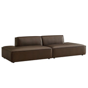 Modway EEI-7424 Restore 2-Piece Vegan Leather Modular Loveseat