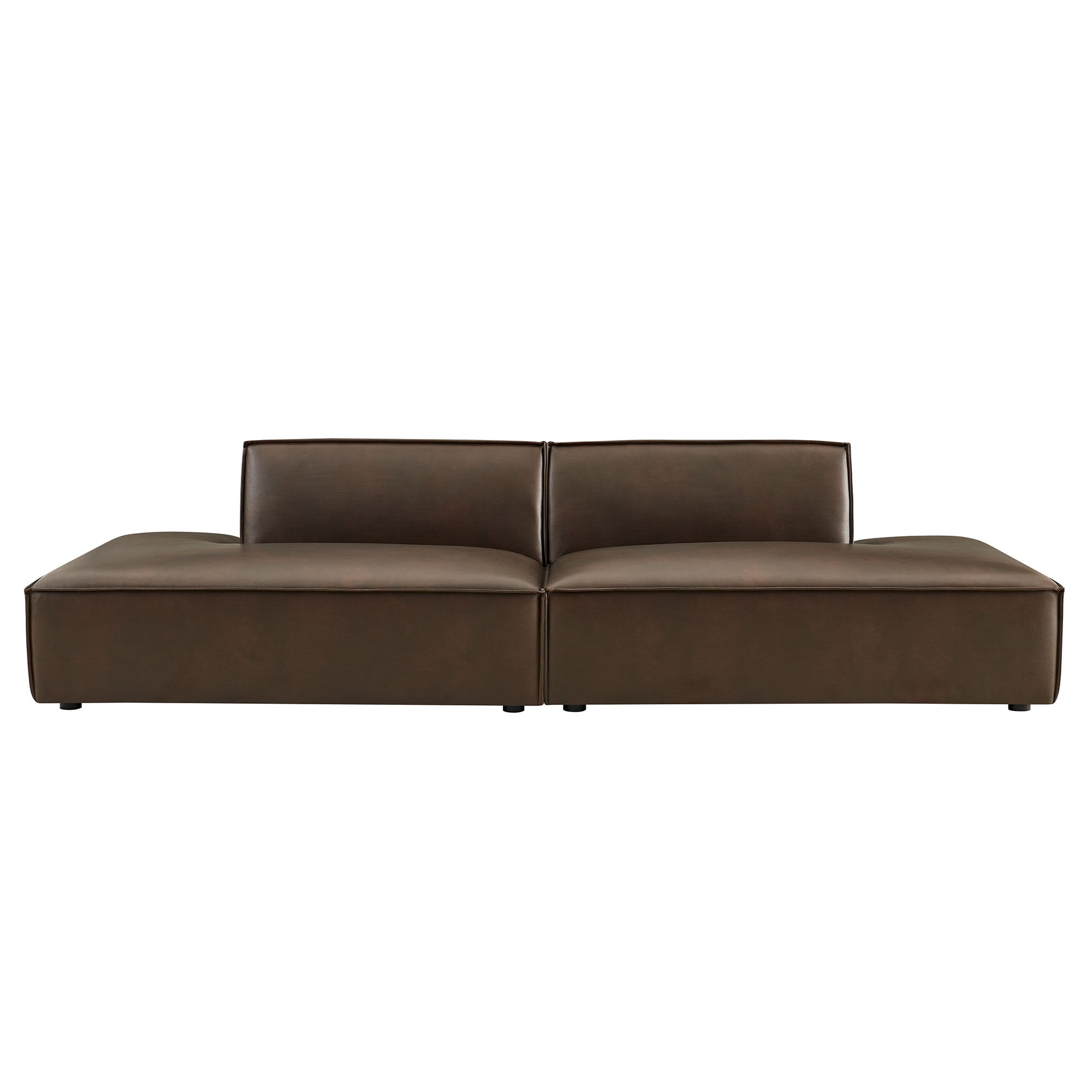 Modway EEI-7424 Restore 2-Piece Vegan Leather Modular Loveseat