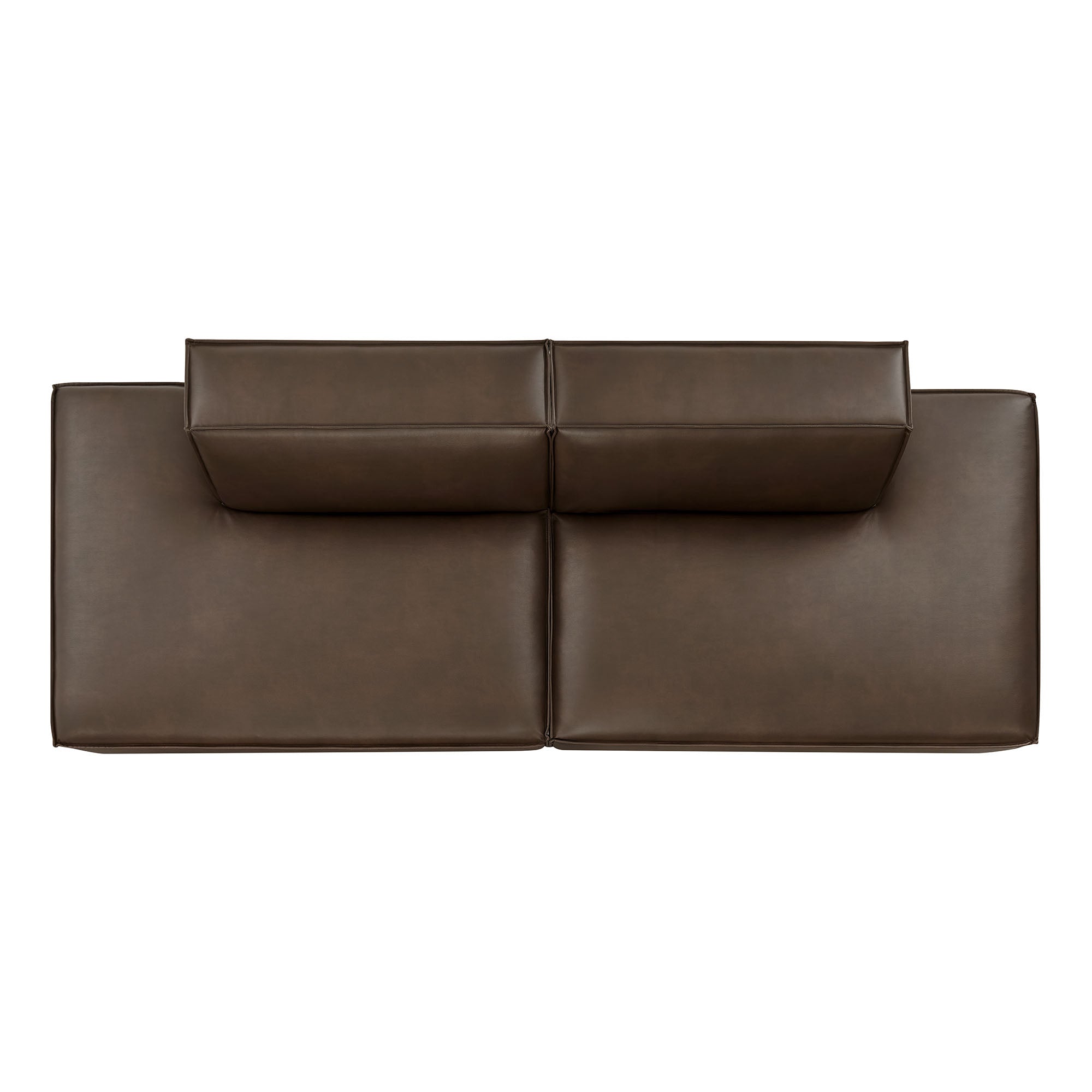 Modway EEI-7424 Restore 2-Piece Vegan Leather Modular Loveseat
