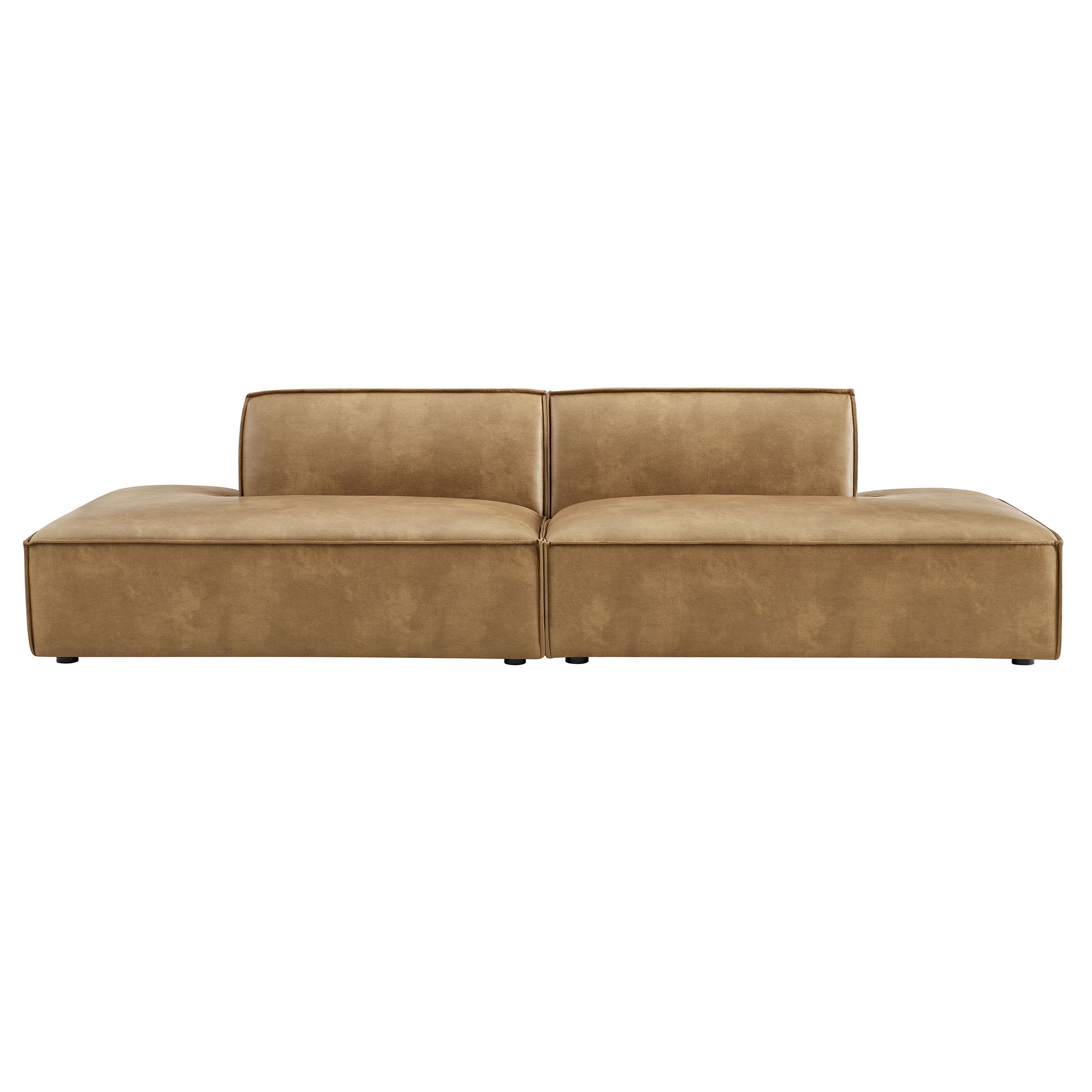 Modway EEI-7424 Restore 2-Piece Vegan Leather Modular Loveseat