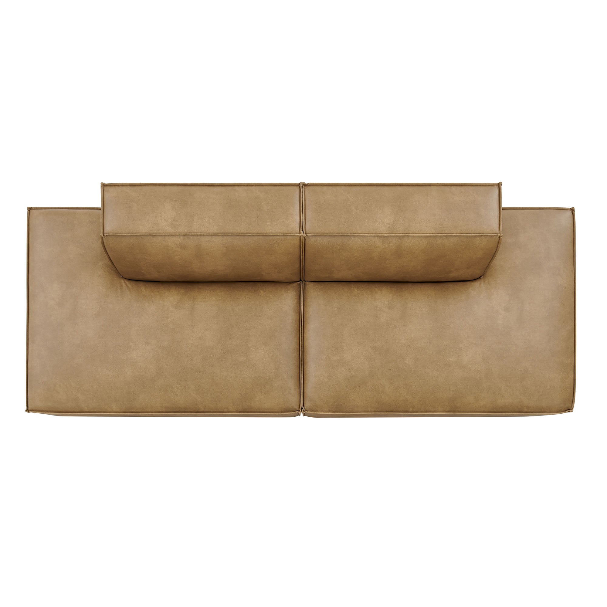 Modway EEI-7424 Restore 2-Piece Vegan Leather Modular Loveseat