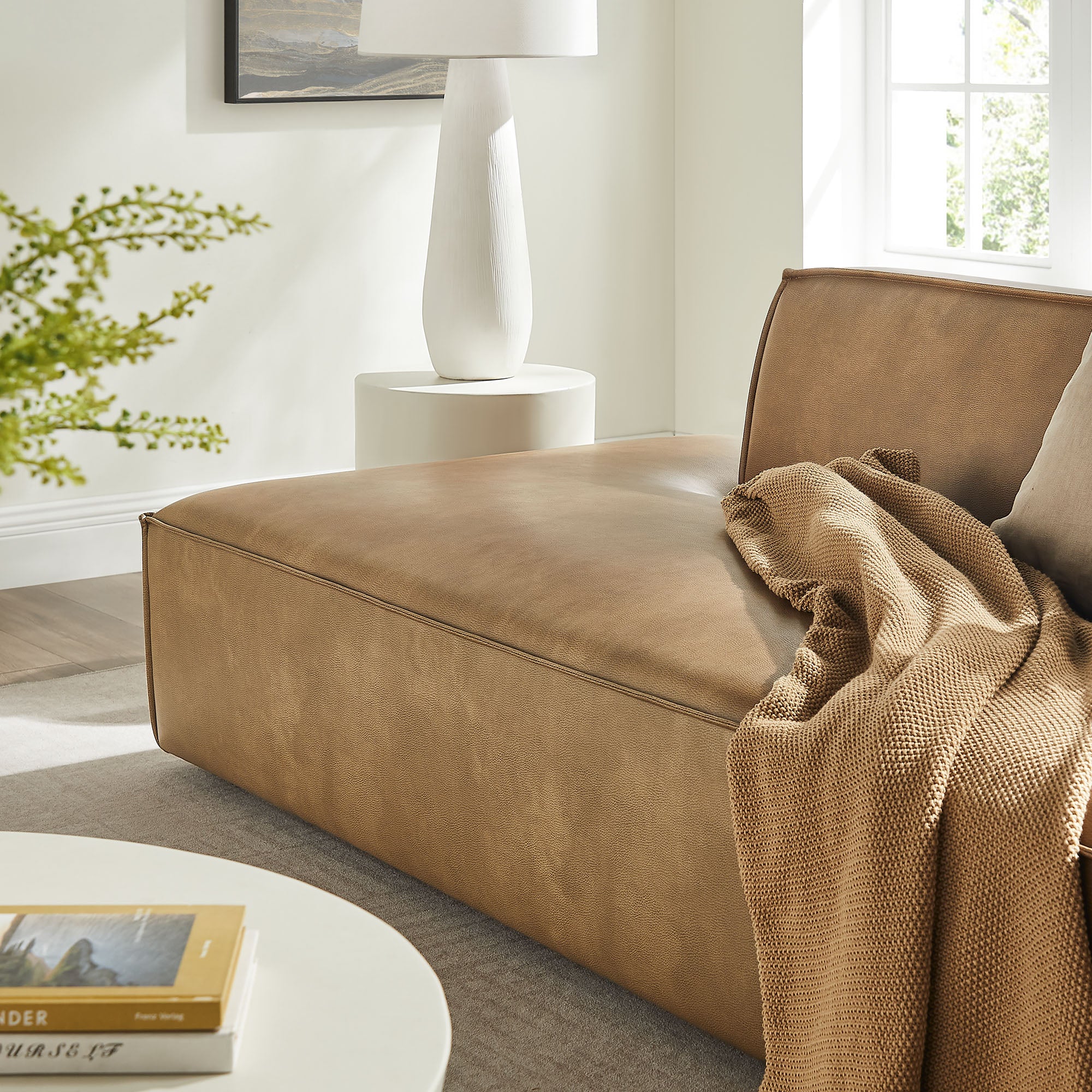 Modway EEI-7424 Restore 2-Piece Vegan Leather Modular Loveseat